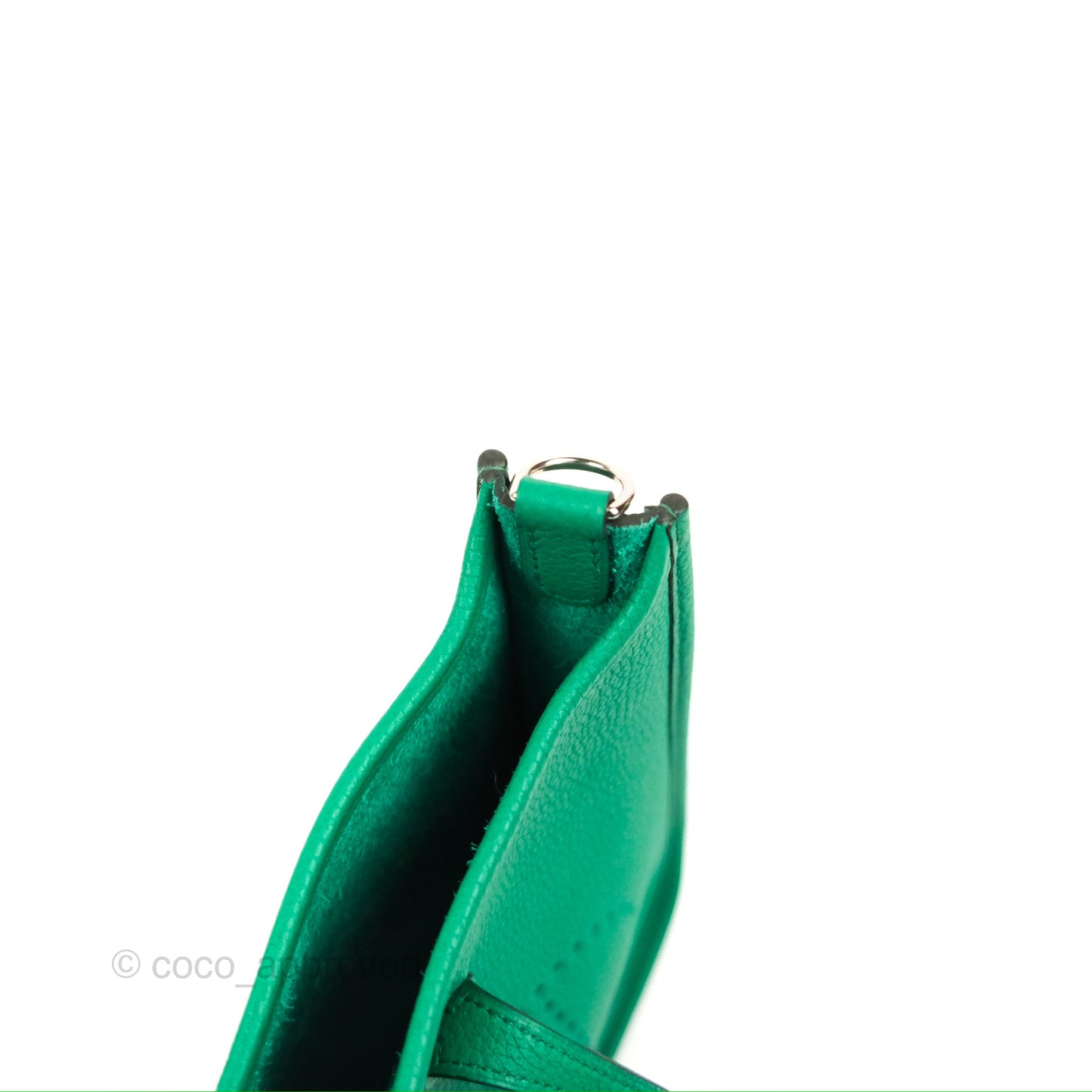 Hermès Mini Evelyne 16 Vert Jade Clemence Palladium Hardware