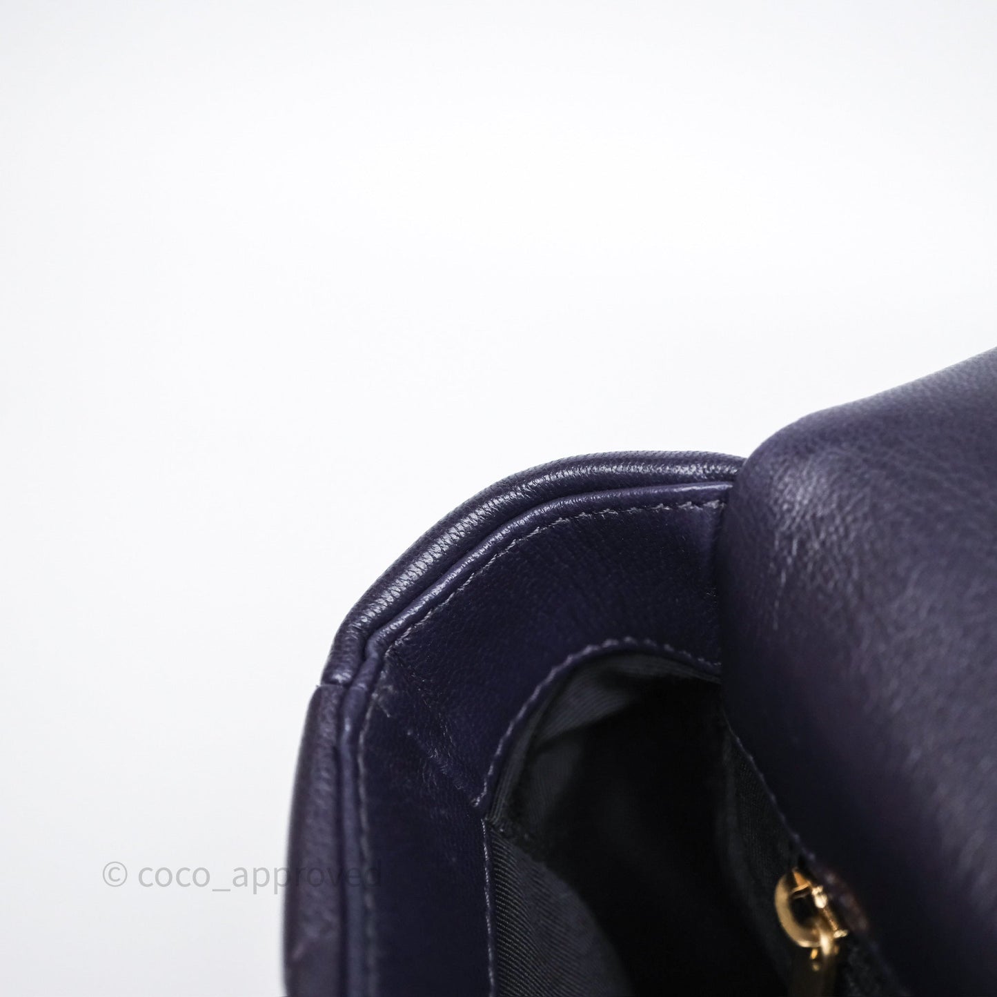 Chanel 19 Small Dark Purple Mixed Hardware