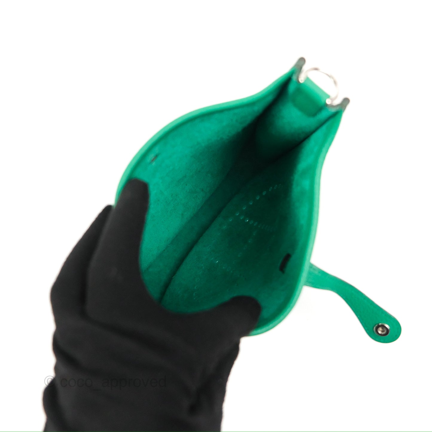 Hermès Mini Evelyne 16 Vert Jade Clemence Palladium Hardware