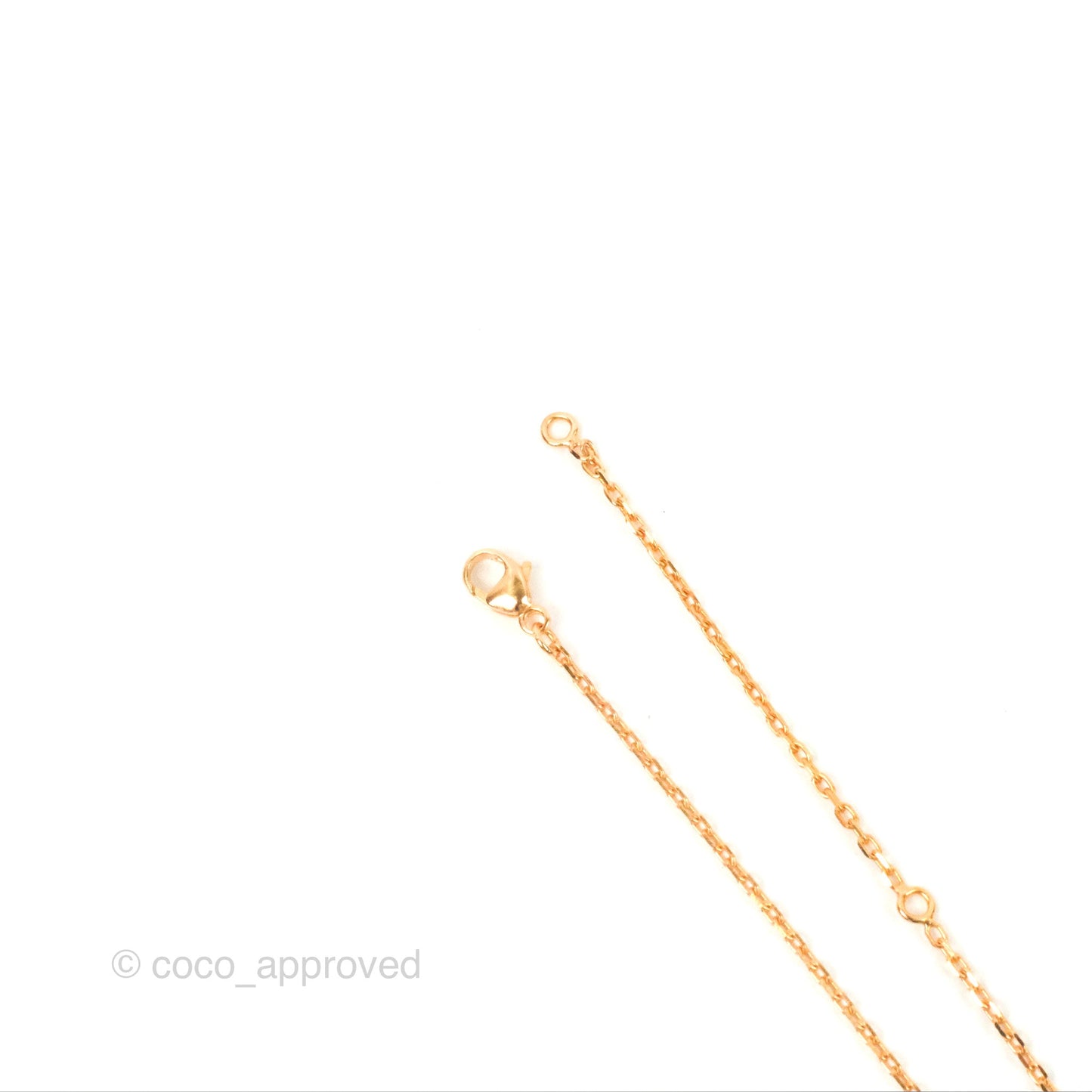 Hermès Small O'Kelly Pendant Necklace Pink Swift Gold
