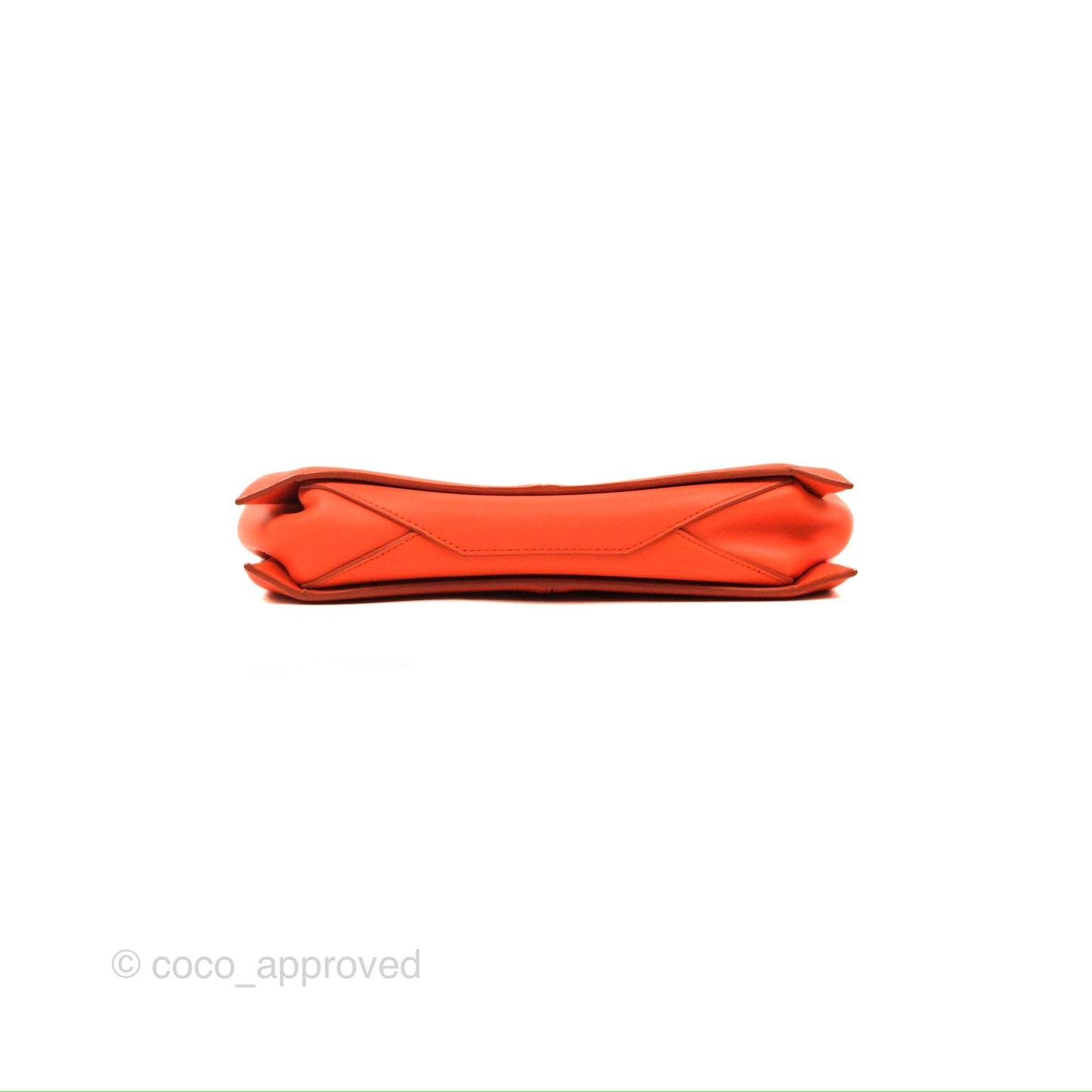 Celine Tri-Fold Clutch on Chain Orange Calfskin