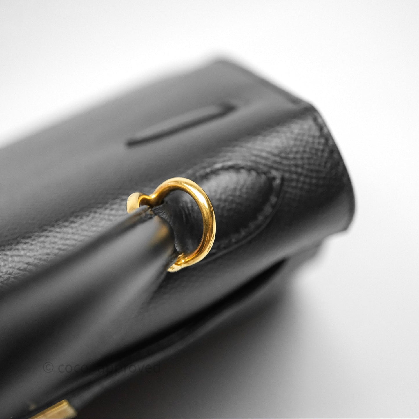 Hermès Kelly 25 Sellier Black Noir 89 Veau Epsom Gold Hardware