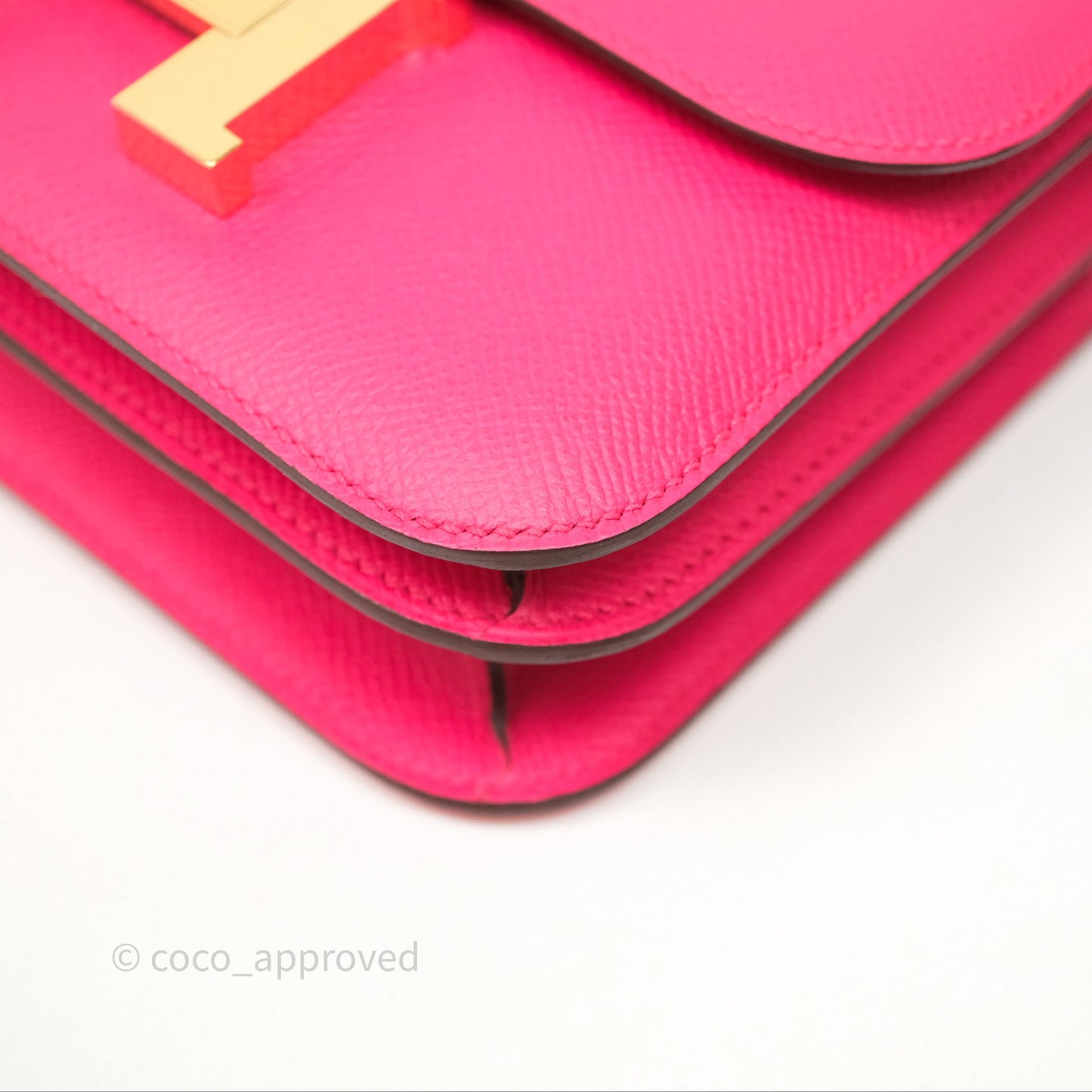 Hermès Constance Mini 18cm Rose Extreme I6 Epsom Gold Hardware