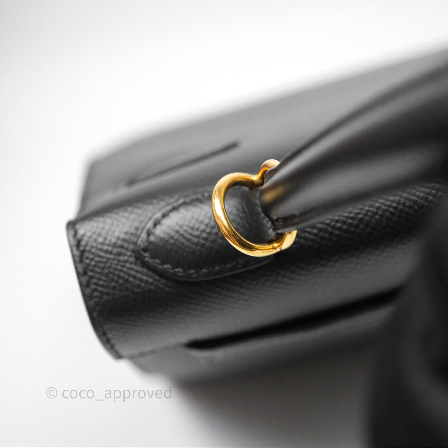 Hermès Kelly 25 Sellier Black Noir 89 Veau Epsom Gold Hardware