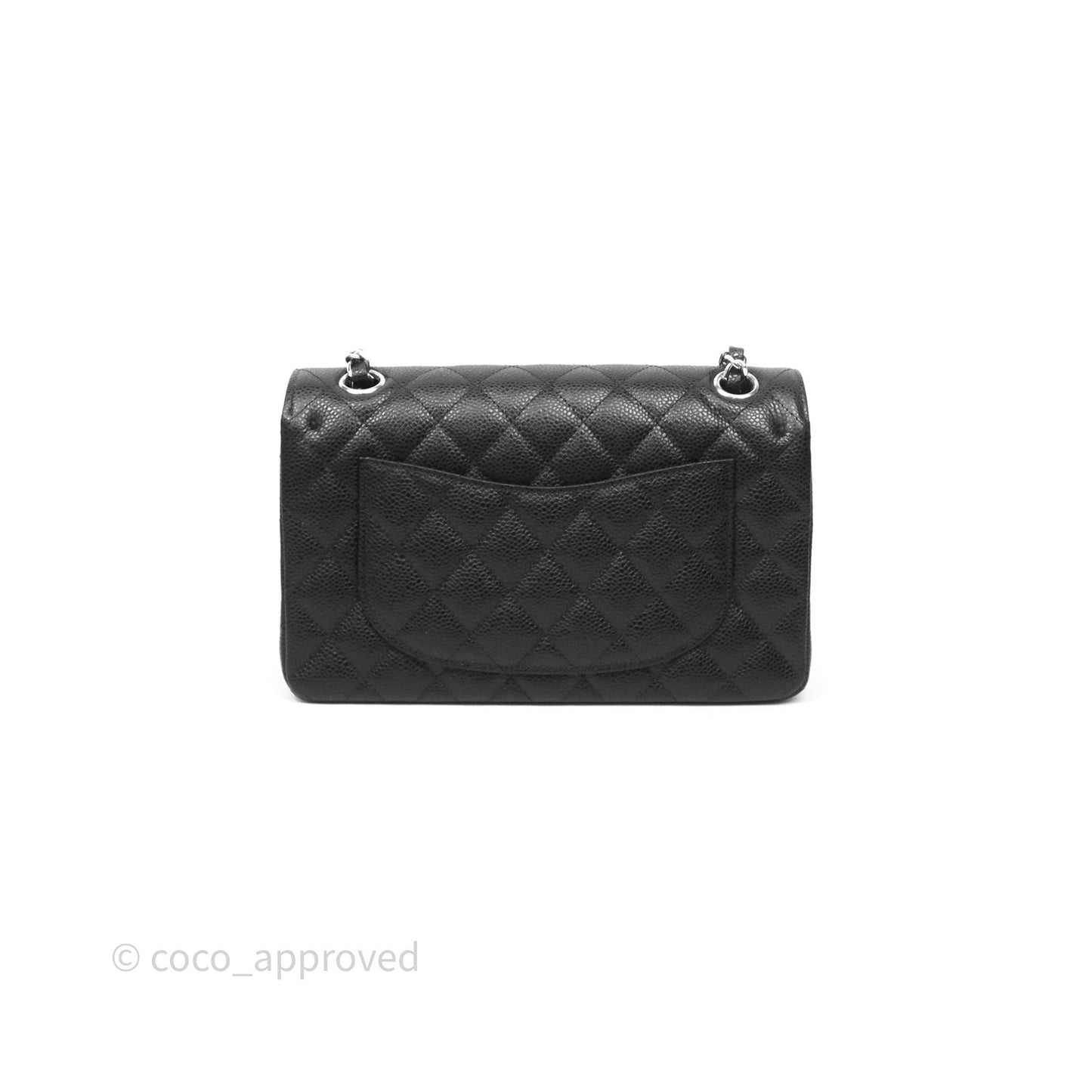 Chanel Small Classic Flap Quilted Black Caviar Silver Hardware