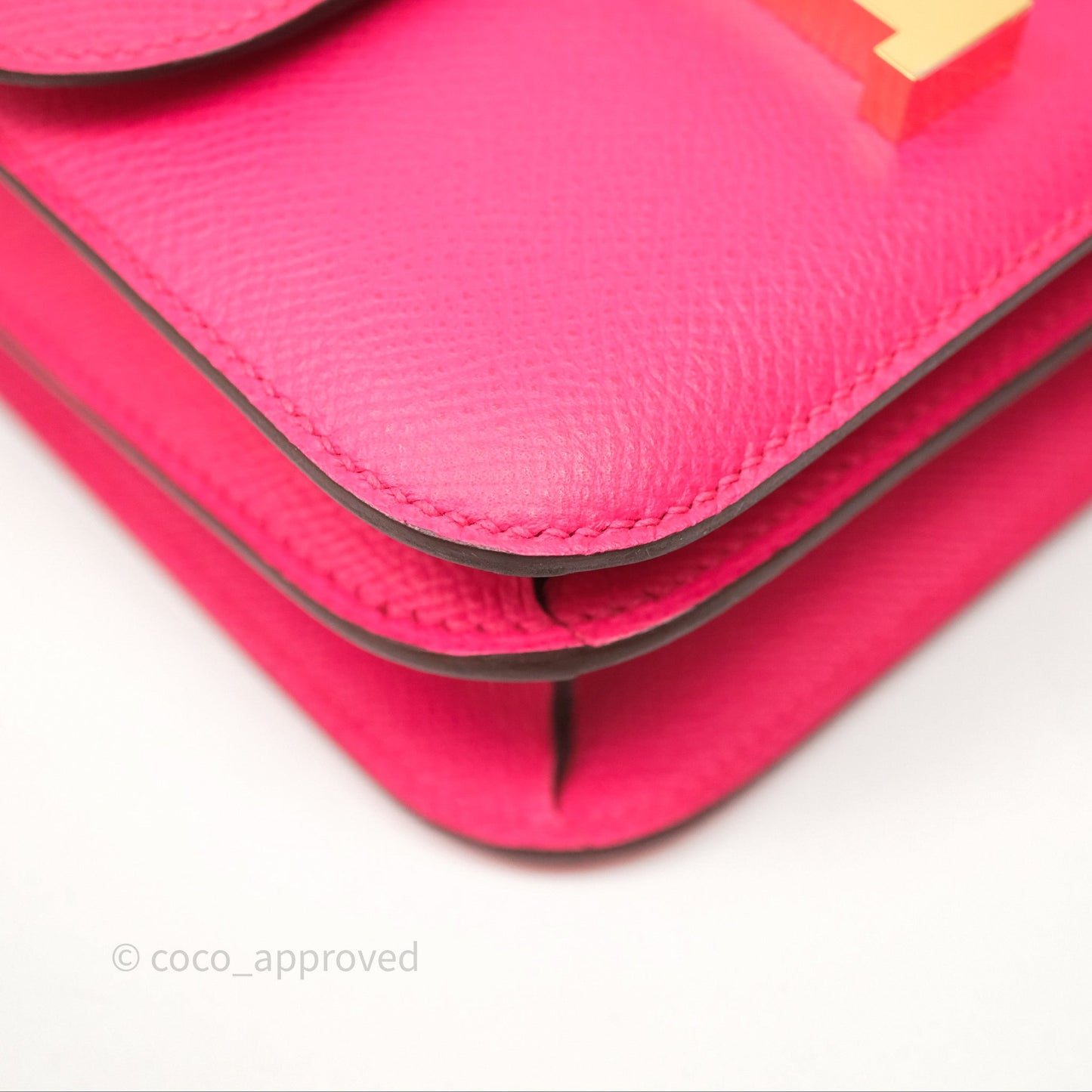 Hermès Constance Mini 18cm Rose Extreme I6 Epsom Gold Hardware
