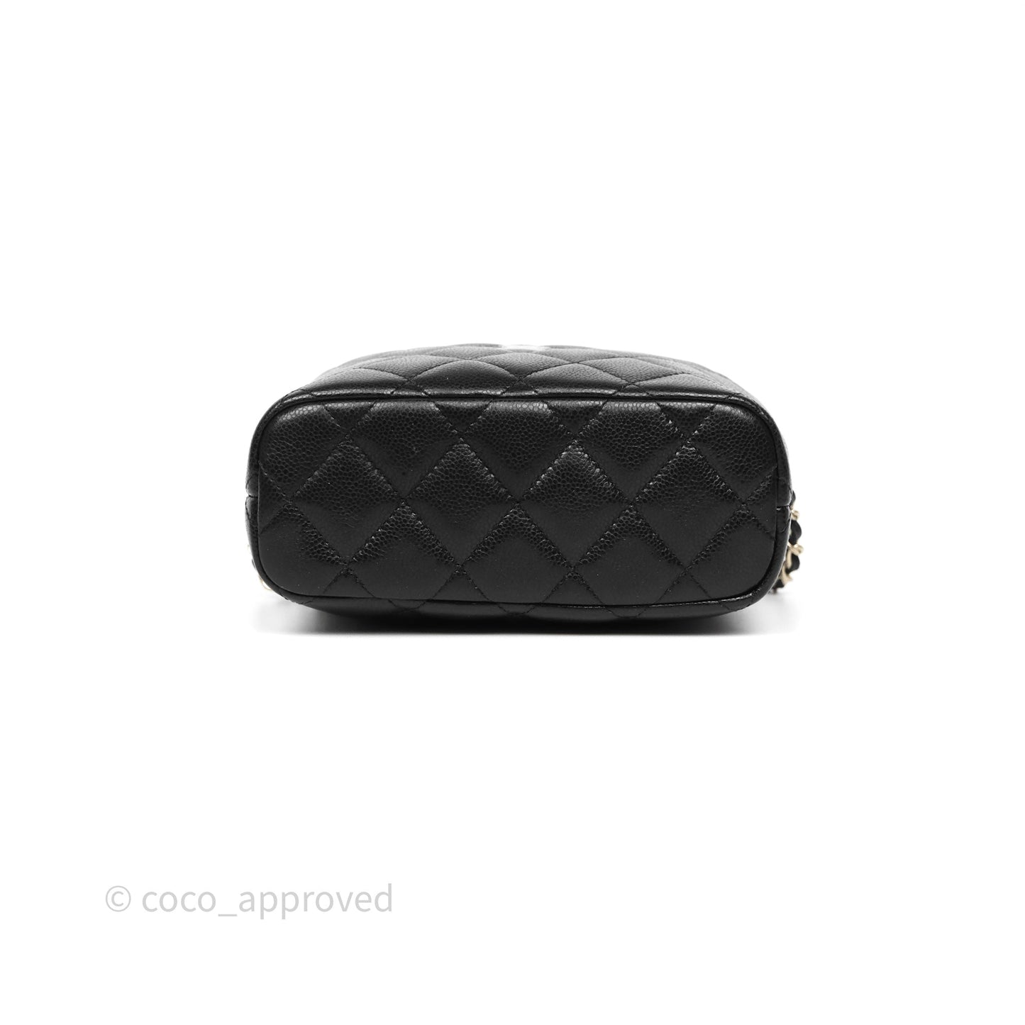 Chanel Quilted Hobo With Chain Black Caviar Gold Hardware