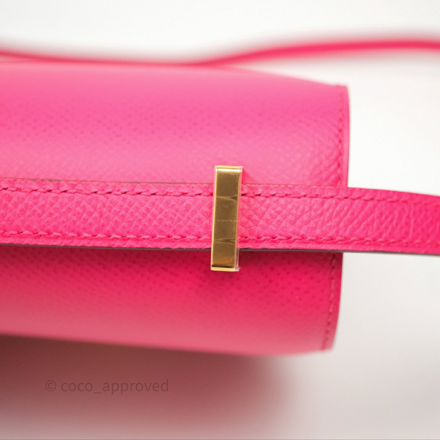 Hermès Constance Mini 18cm Rose Extreme I6 Epsom Gold Hardware
