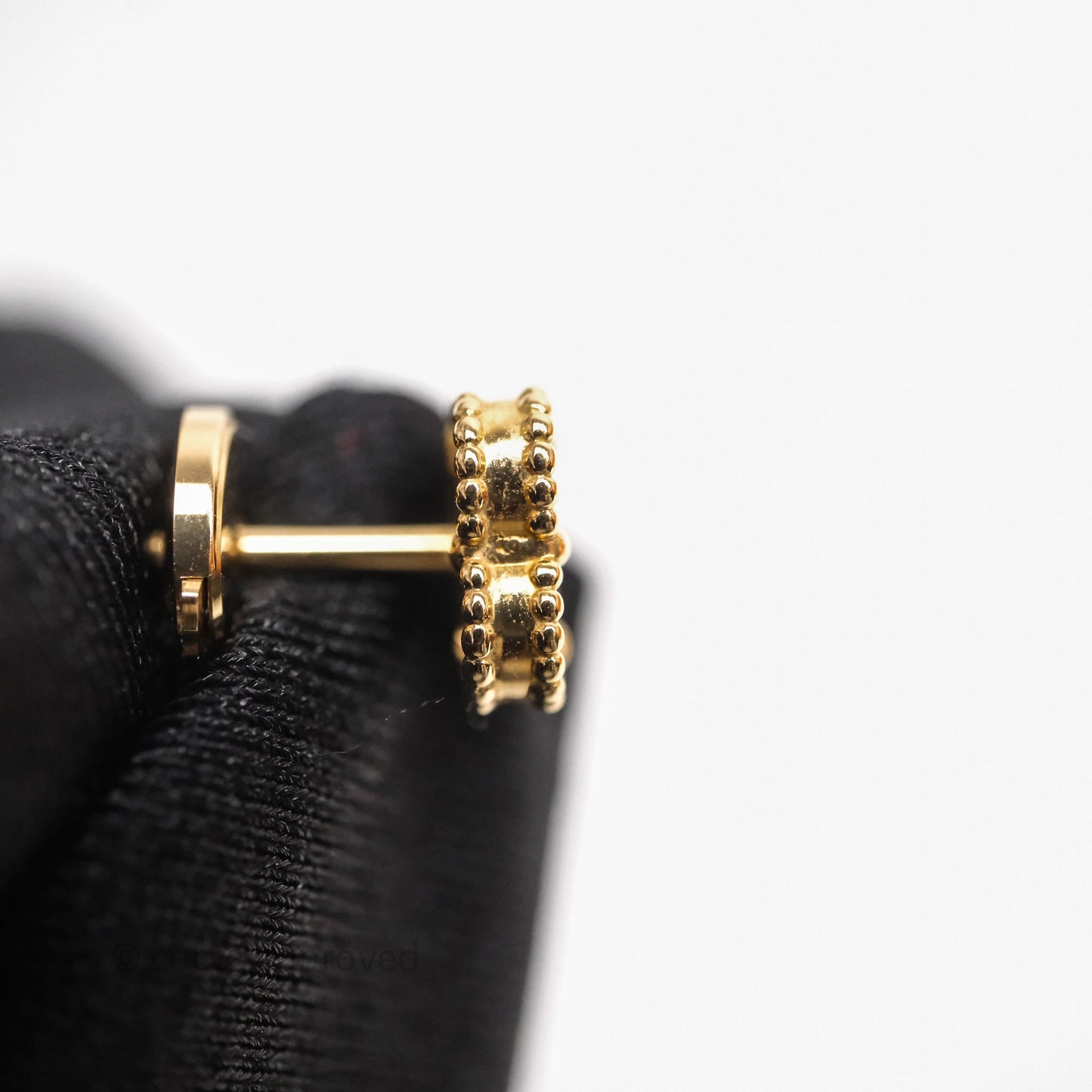 Van Cleef & Arpels Sweet Alhambra Earstuds Earrings Pendant Onyx Yellow Gold