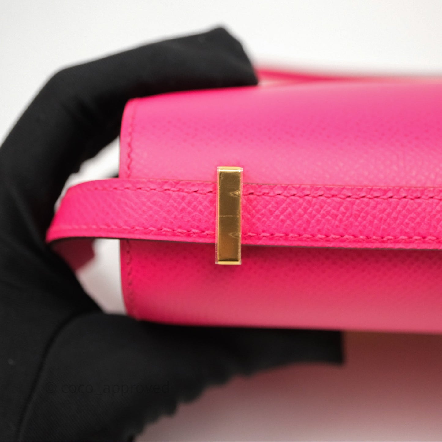 Hermès Constance Mini 18cm Rose Extreme I6 Epsom Gold Hardware
