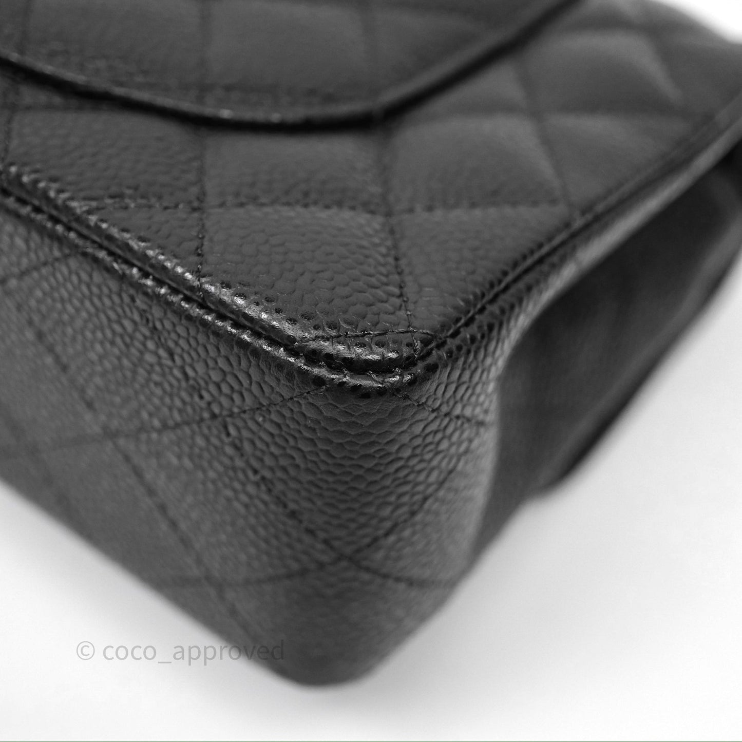 Chanel Small Classic Flap Quilted Black Caviar Silver Hardware