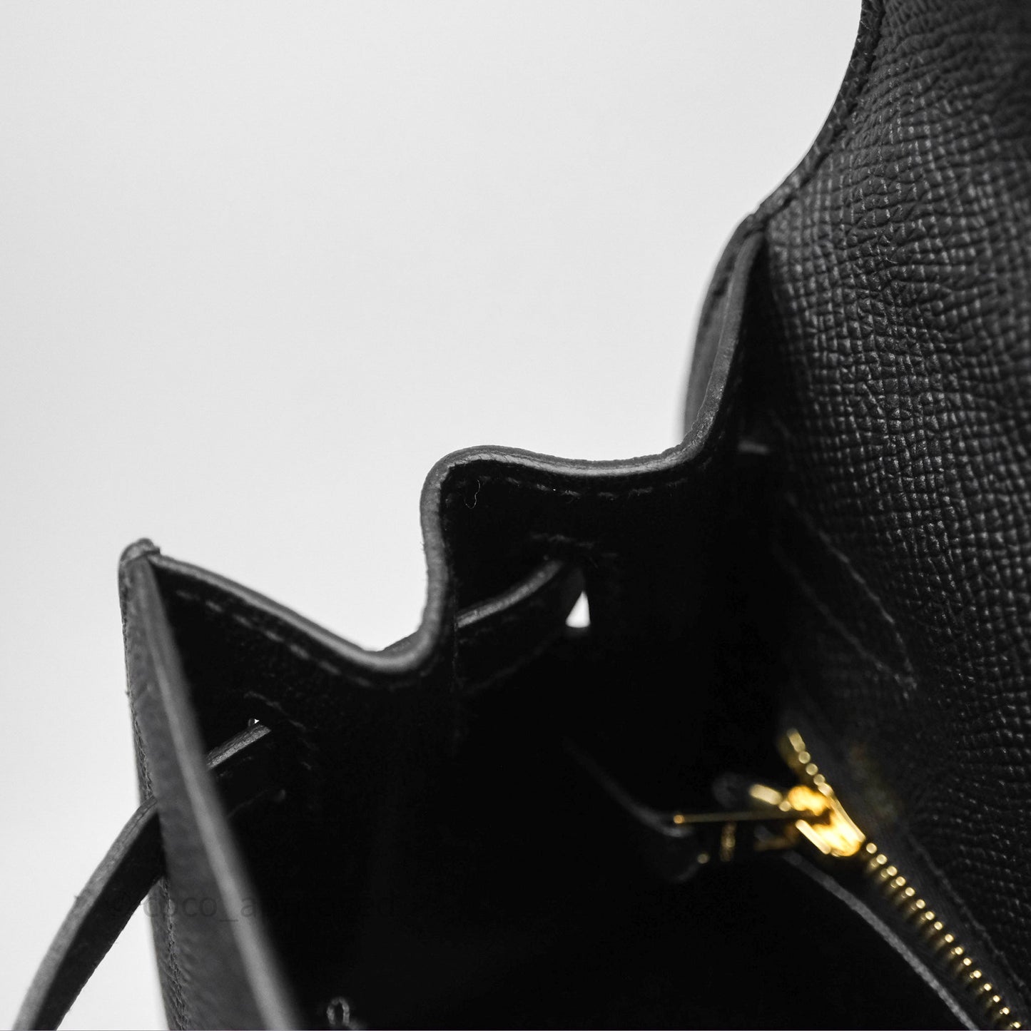 Hermès Kelly 25 Sellier Black Noir 89 Veau Epsom Gold Hardware