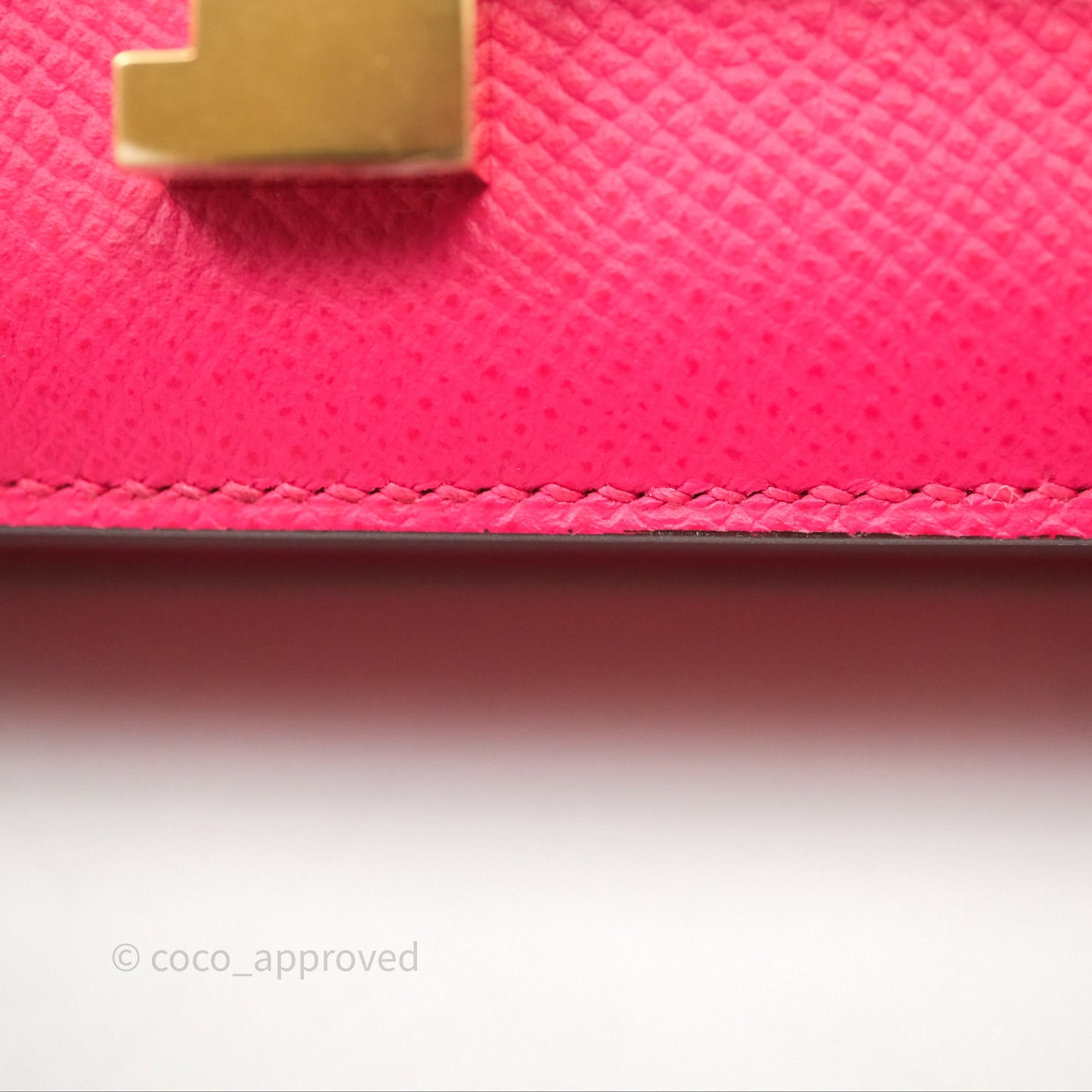 Hermès Constance Mini 18cm Rose Extreme I6 Epsom Gold Hardware