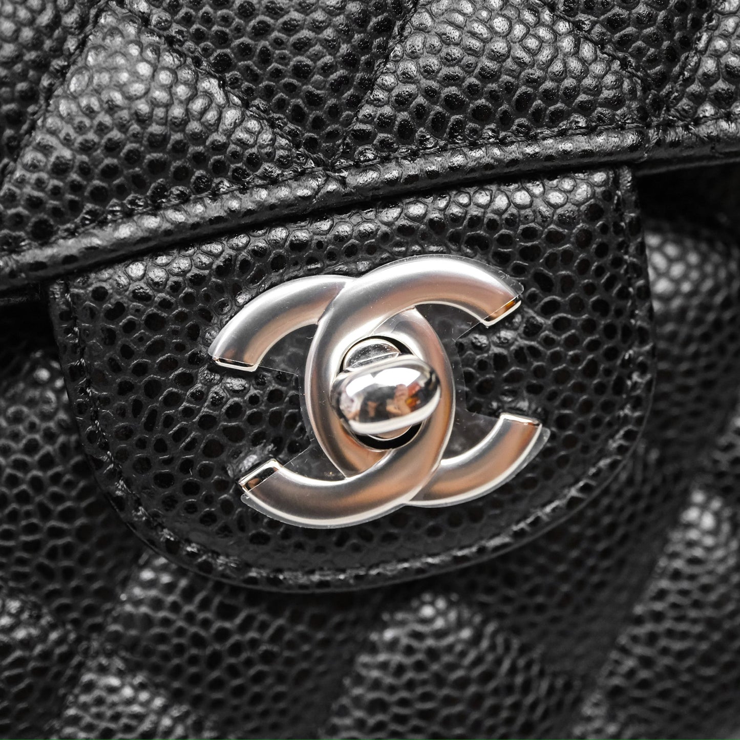 Chanel Small Classic Flap Quilted Black Caviar Silver Hardware