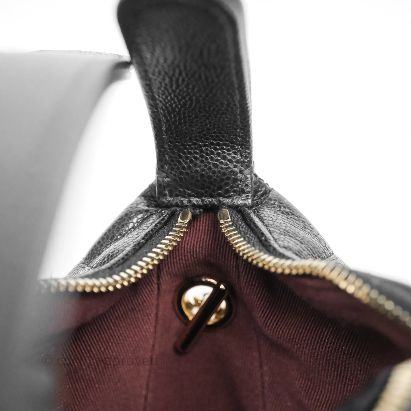 Chanel Quilted Hobo With Chain Black Caviar Gold Hardware
