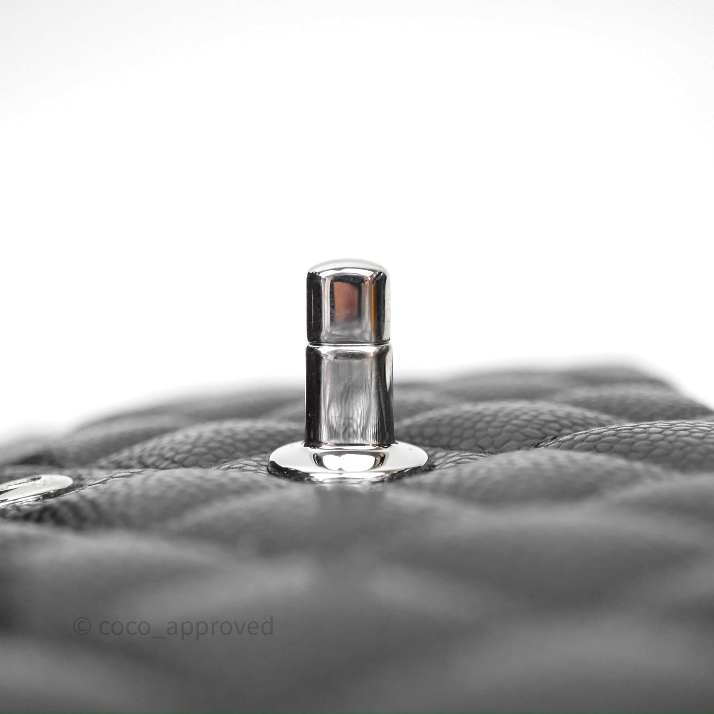 Chanel Small Classic Flap Quilted Black Caviar Silver Hardware