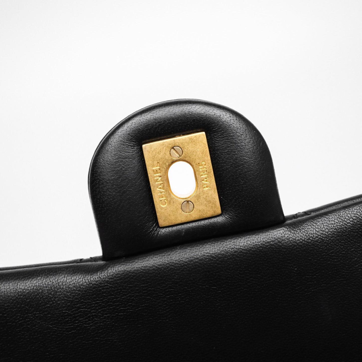 Chanel Mini Rectangular Pearl Crush Quilted Black Lambskin Aged Gold Hardware