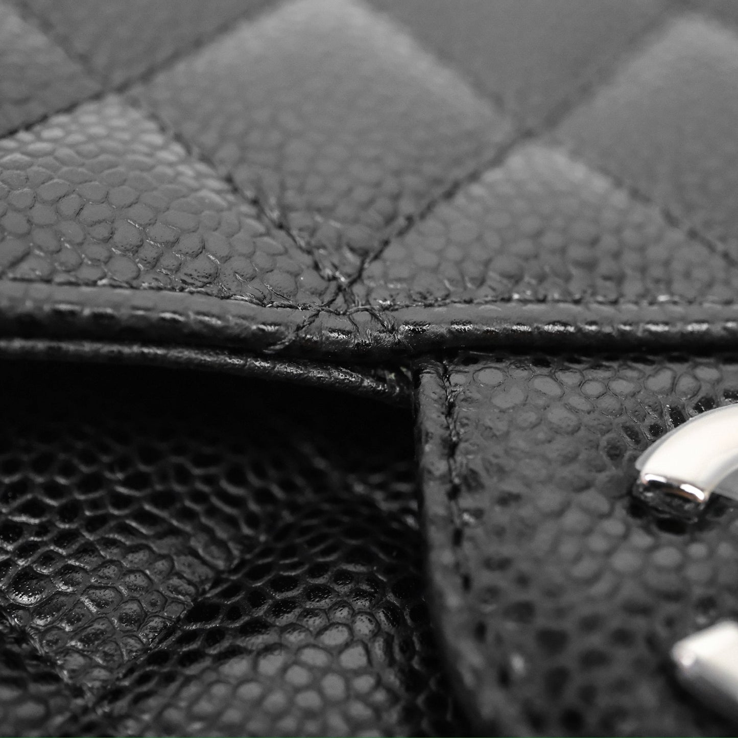 Chanel Small Classic Flap Quilted Black Caviar Silver Hardware