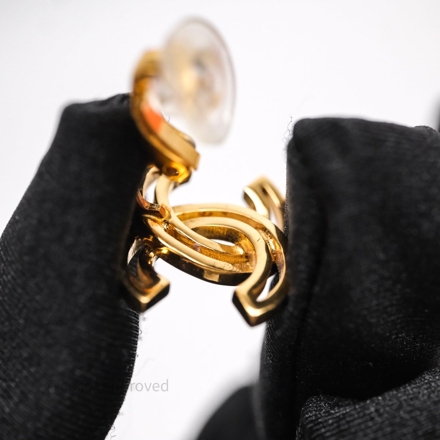 Chanel CC Ear Clips Gold Tone 20K