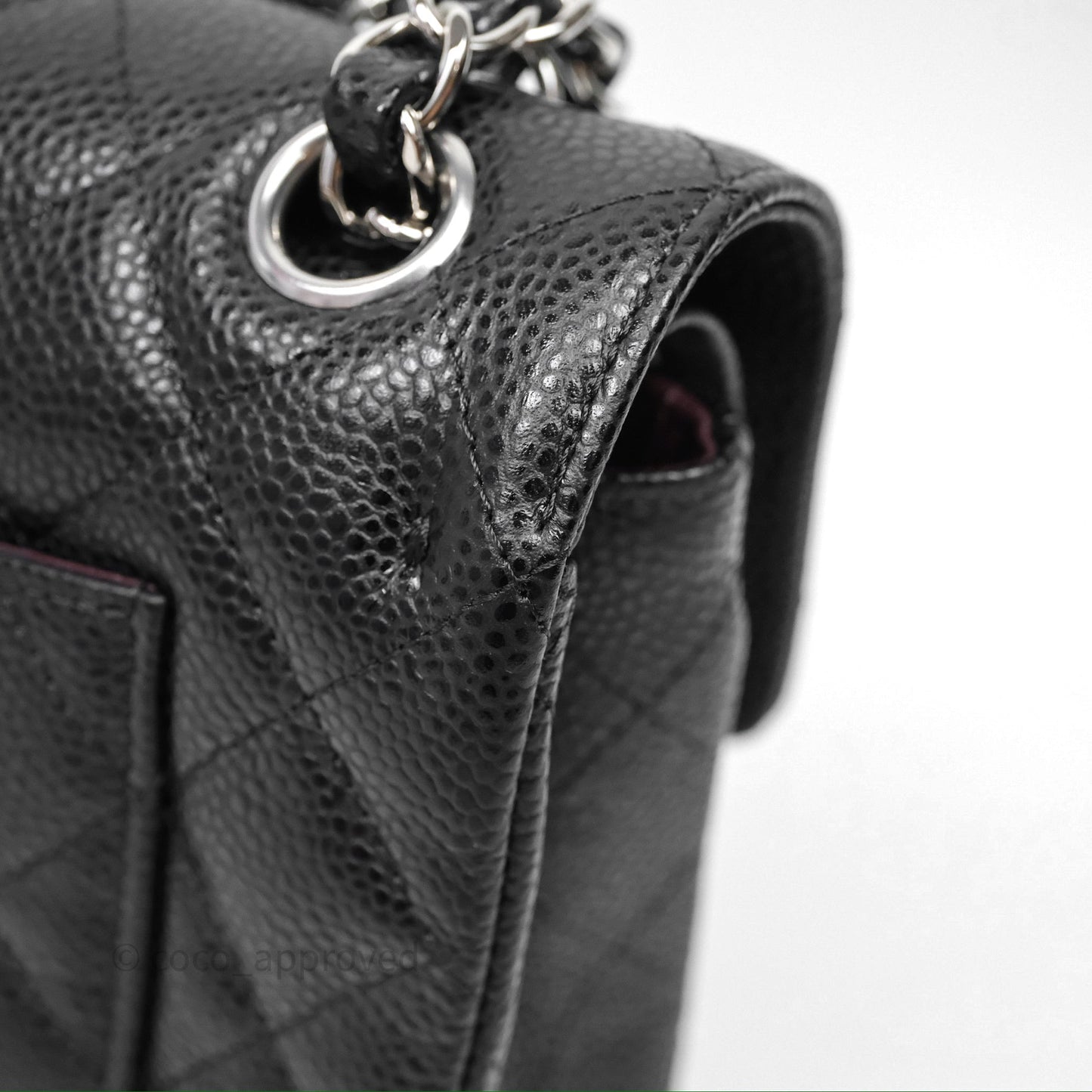 Chanel Small Classic Flap Quilted Black Caviar Silver Hardware