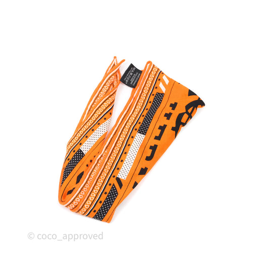 Hermes Losange Triangle Scarf Orange