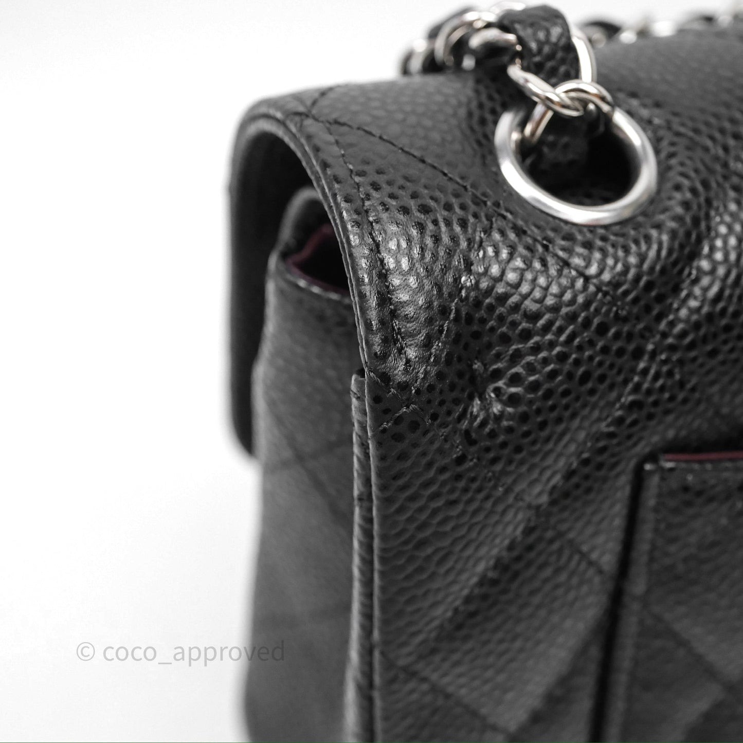 Chanel Small Classic Flap Quilted Black Caviar Silver Hardware
