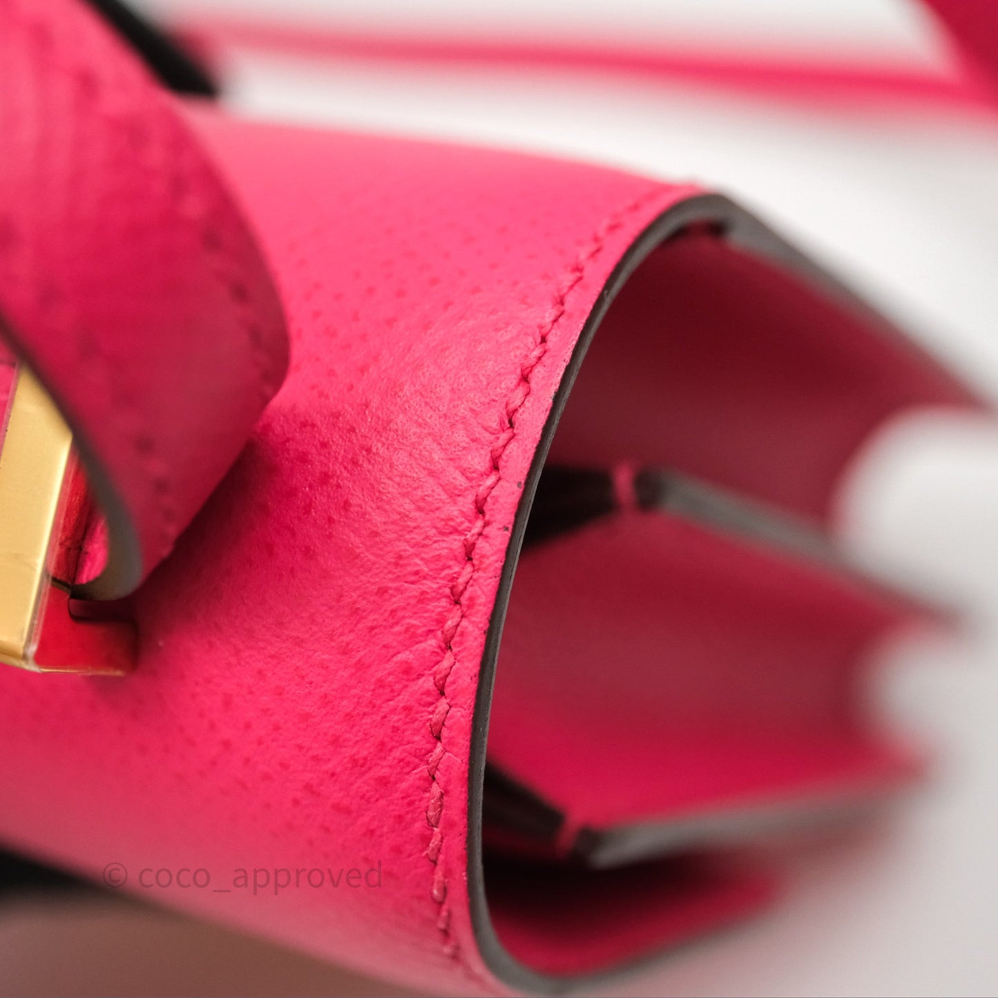 Hermès Constance Mini 18cm Rose Extreme I6 Epsom Gold Hardware