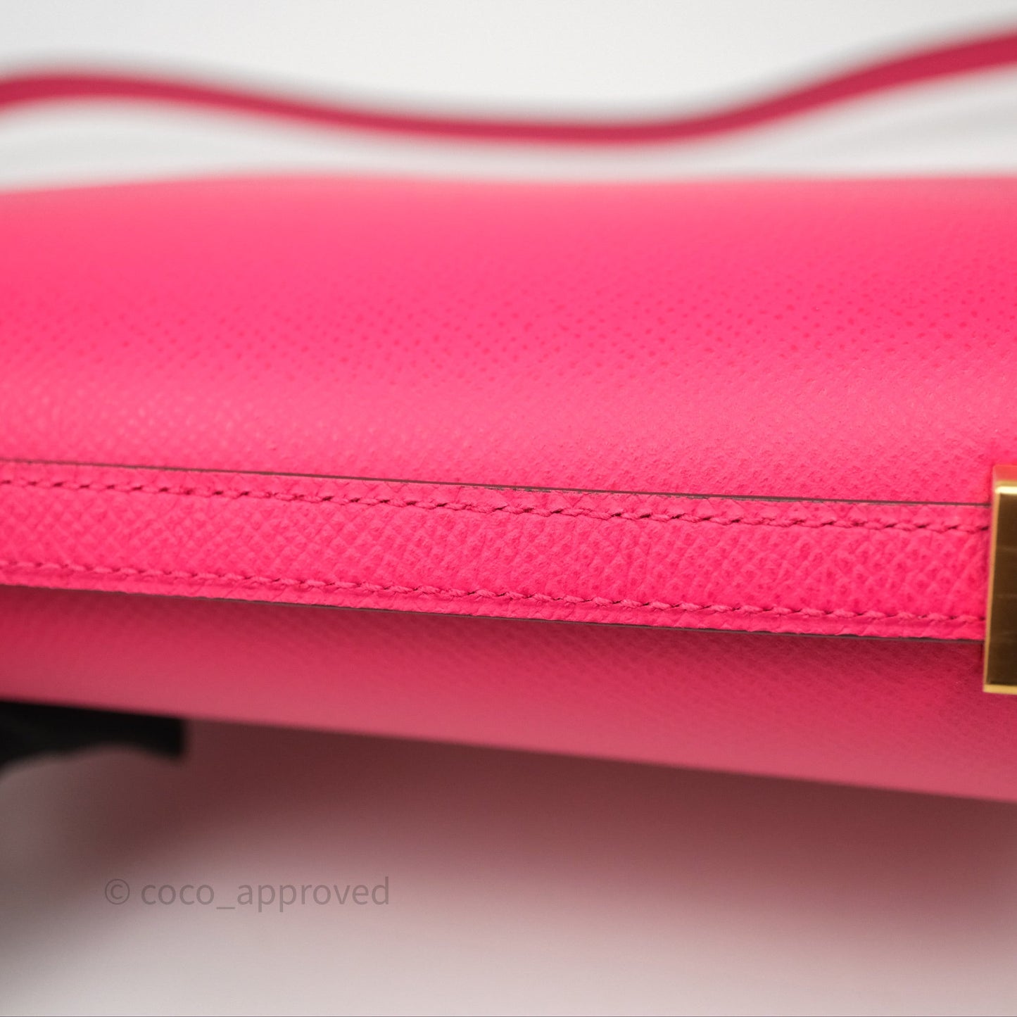 Hermès Constance Mini 18cm Rose Extreme I6 Epsom Gold Hardware