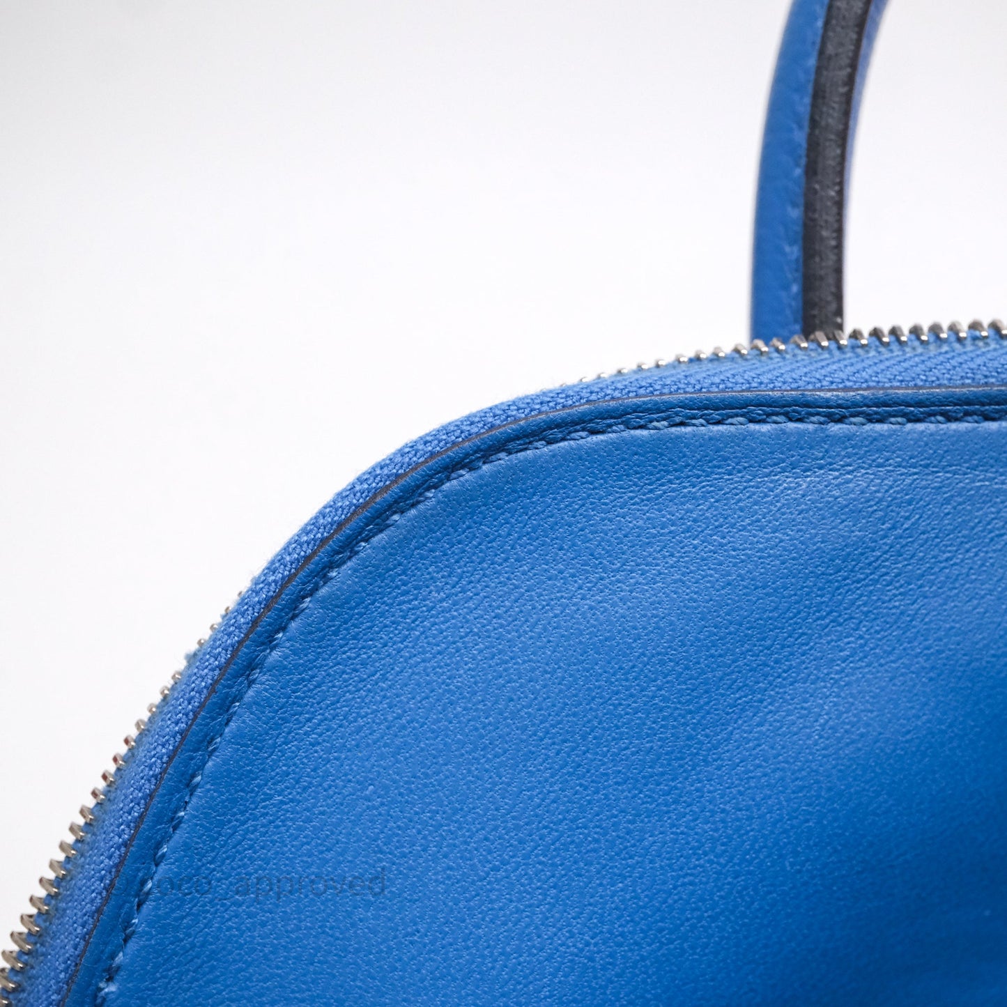 Hermes Mini Bolide 1923 Veau evercolor Bleu Zellige I7 Palladium Hardware