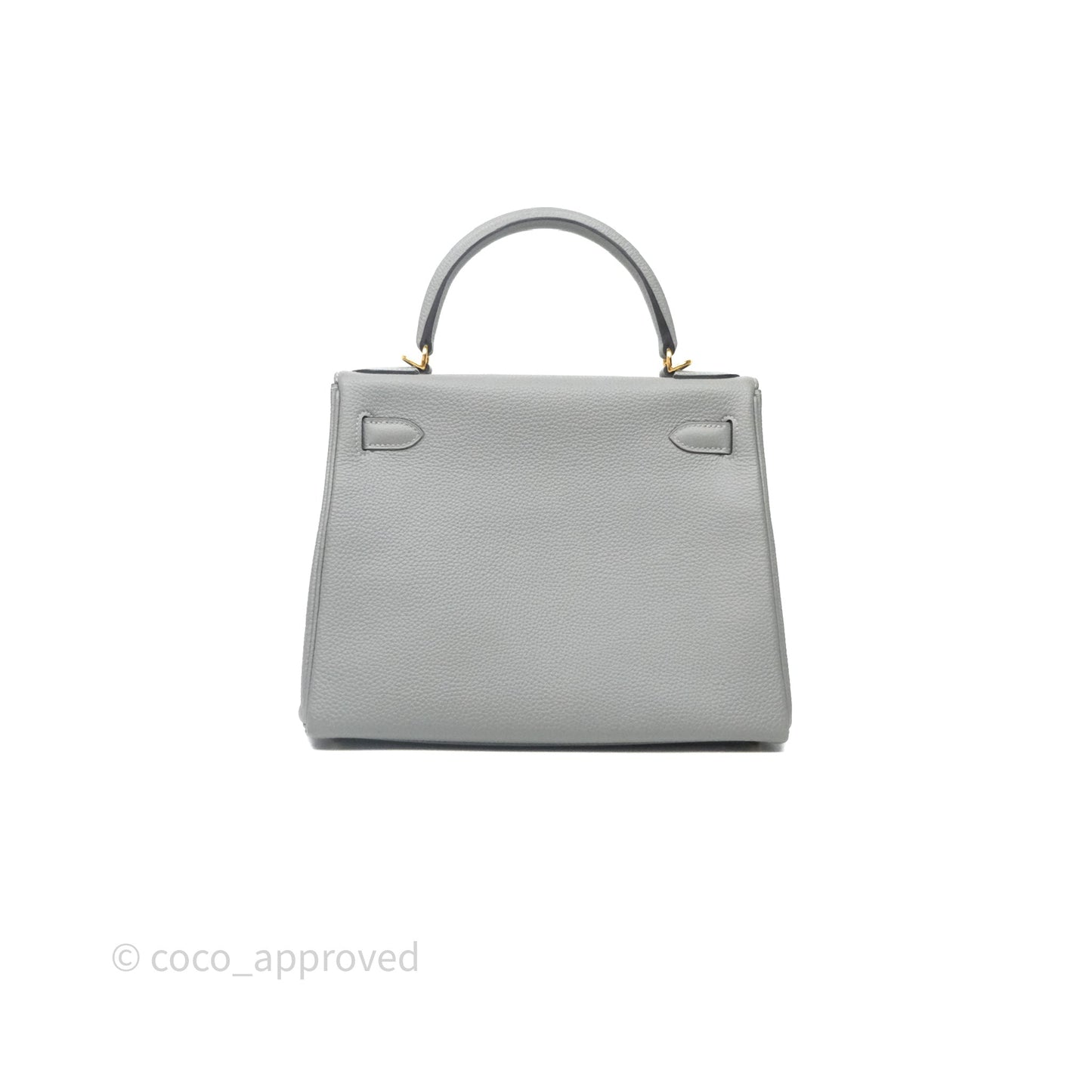 Hermès Kelly 28 Gris Mouette 4Z Togo Gold Hardware