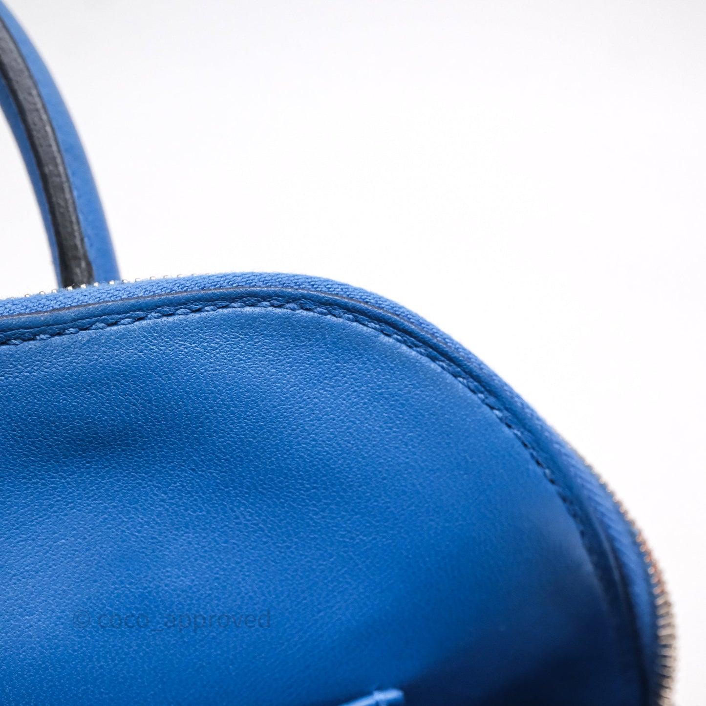 Hermes Mini Bolide 1923 Veau evercolor Bleu Zellige I7 Palladium Hardware