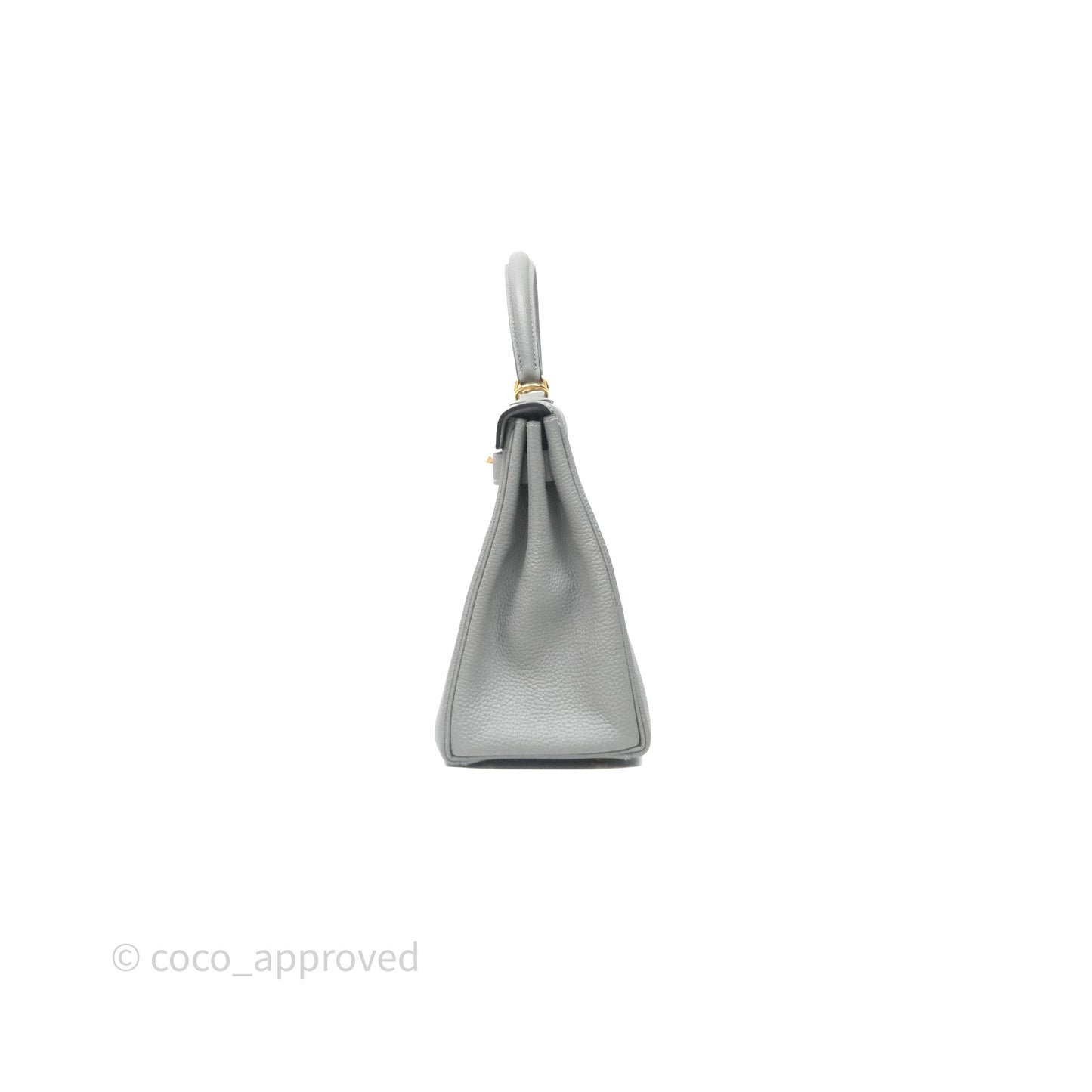 Hermès Kelly 28 Gris Mouette 4Z Togo Gold Hardware