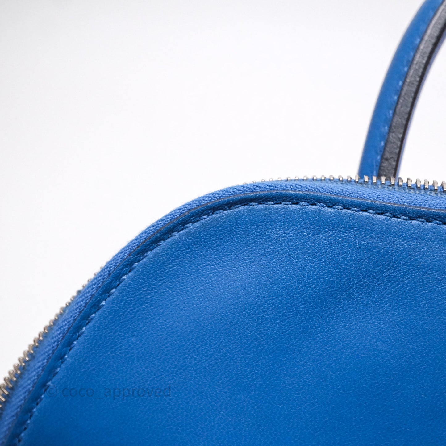 Hermes Mini Bolide 1923 Veau evercolor Bleu Zellige I7 Palladium Hardware