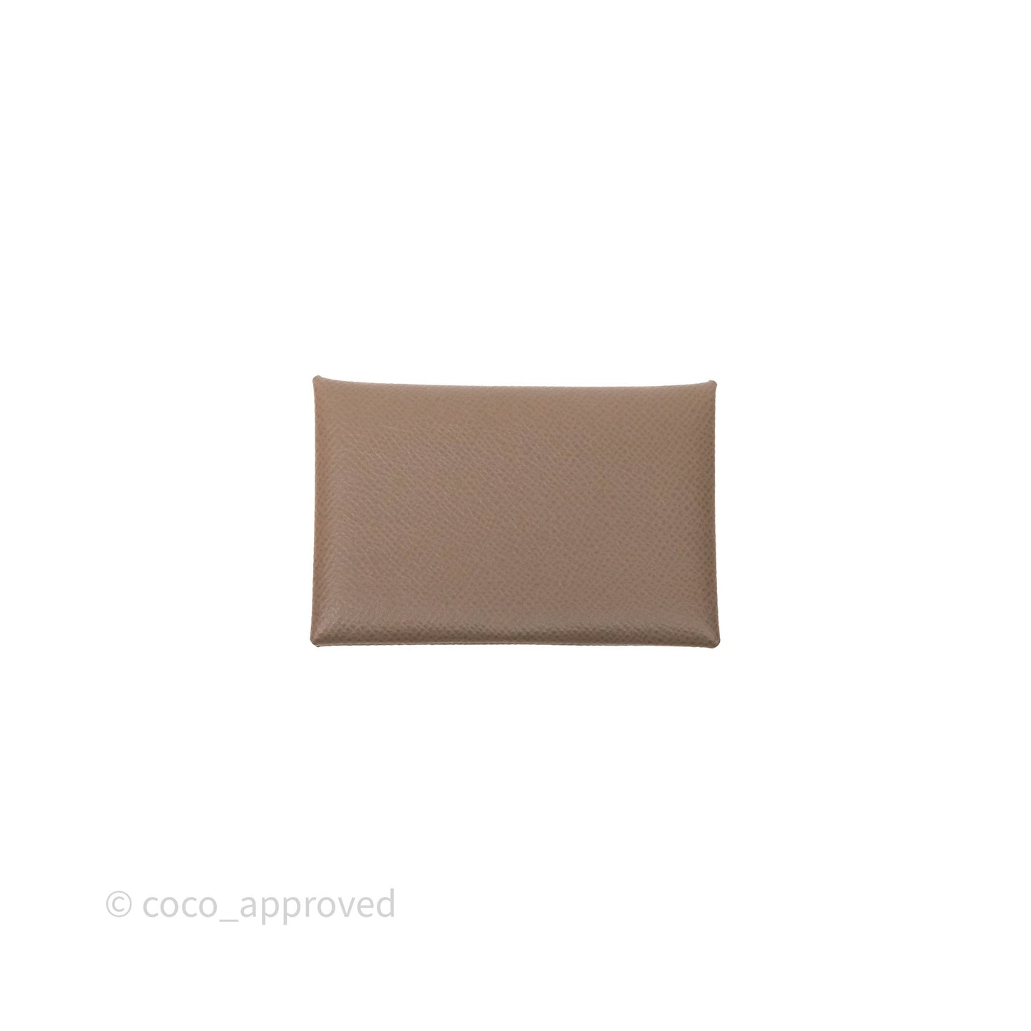 Hermès Calvi Card Holder Etoupe Epsom