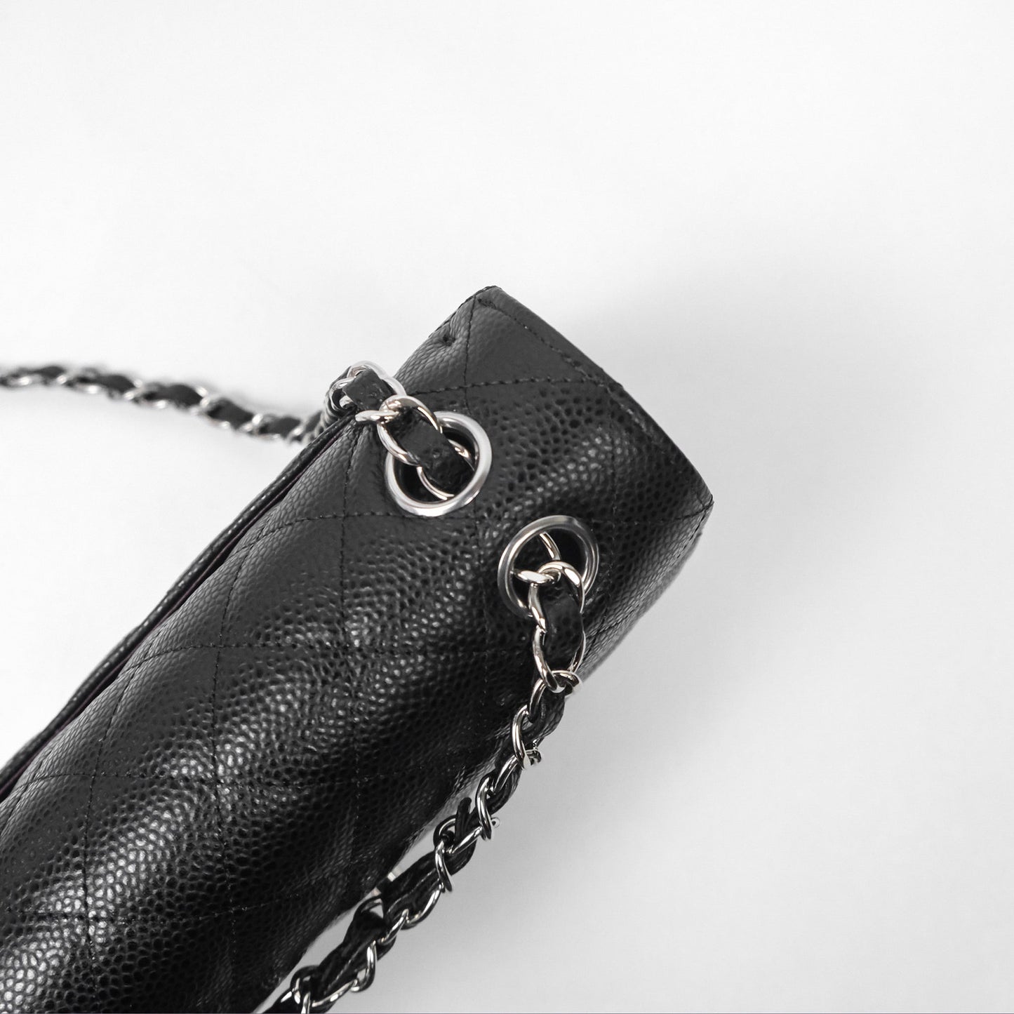 Chanel Small Classic Flap Quilted Black Caviar Silver Hardware