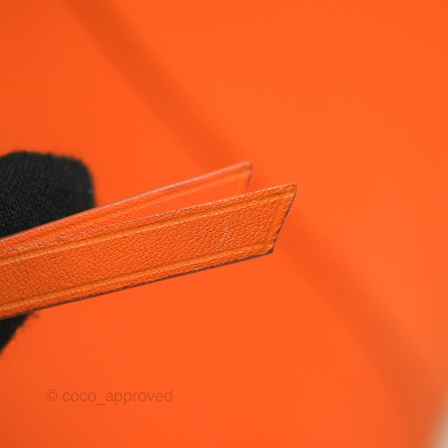 Celine Tri-Fold Clutch on Chain Orange Calfskin