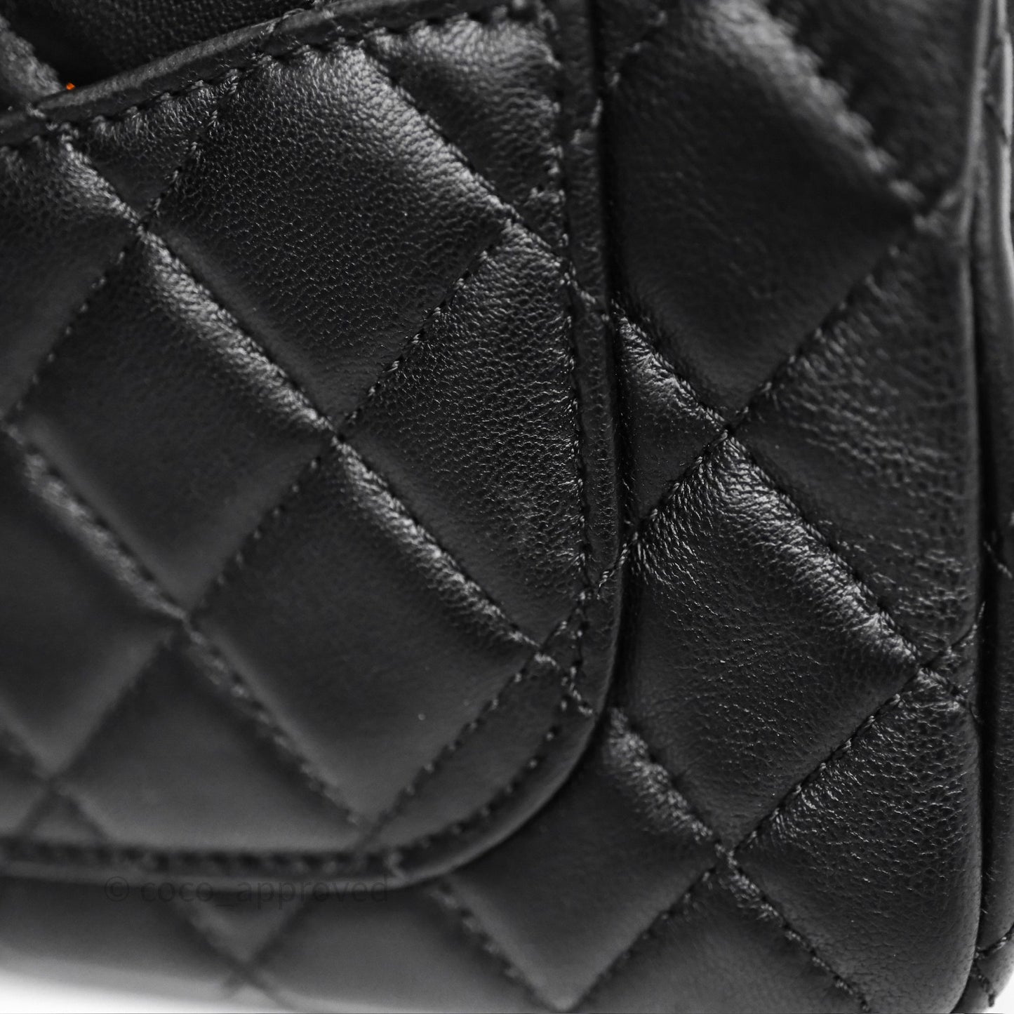 Chanel Mini Rectangular Pearl Crush Quilted Black Lambskin Aged Gold Hardware