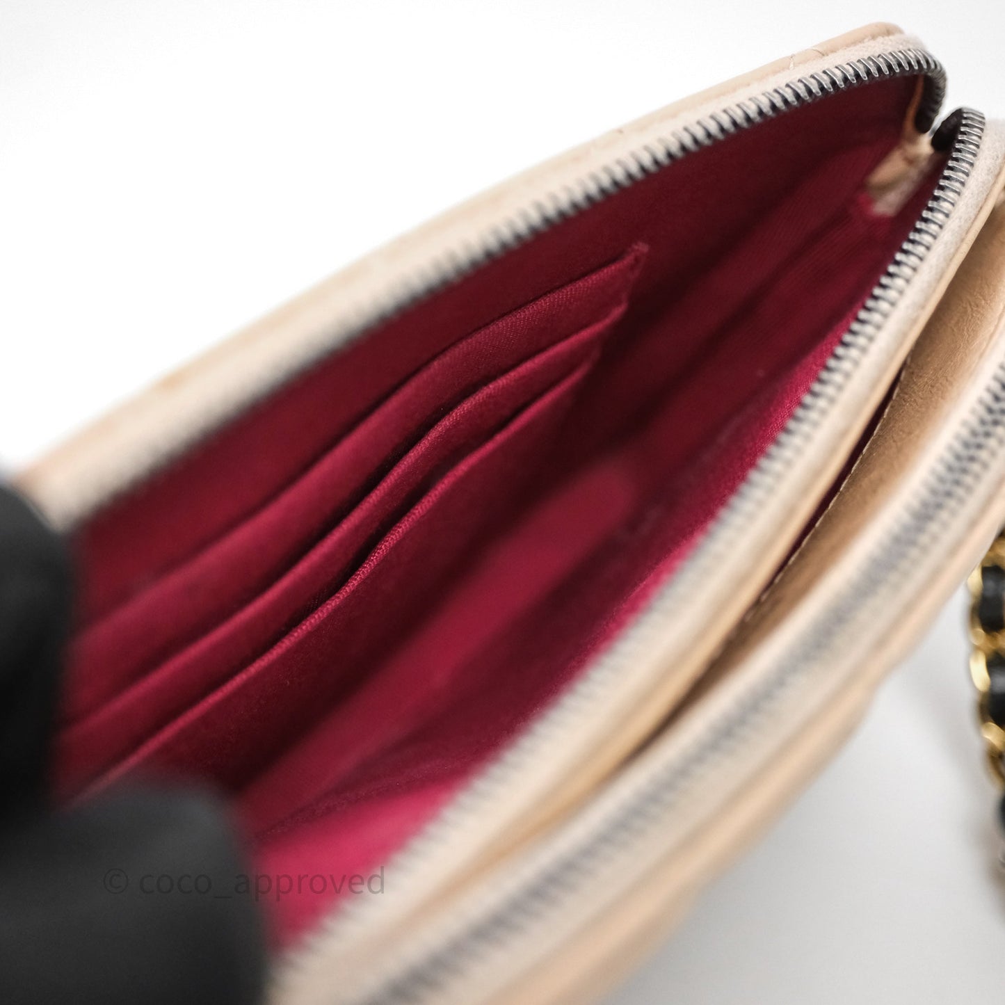 Chanel Gabrielle Clutch With Chain Aged Calfskin Black Beige Mixed Hardware