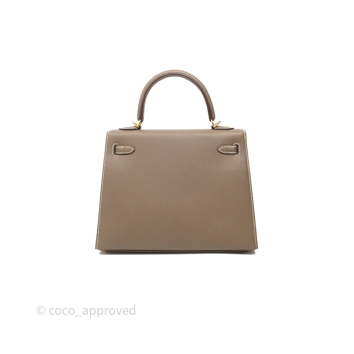 Hermès Kelly 25 Sellier Etoupe 18 Epsom Gold Hardware