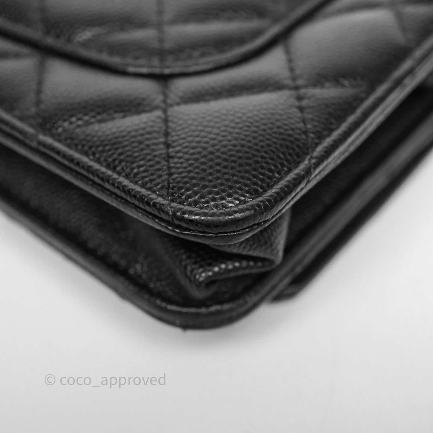 Chanel Quilted WOC with Charms Black Caviar Gold Hardware