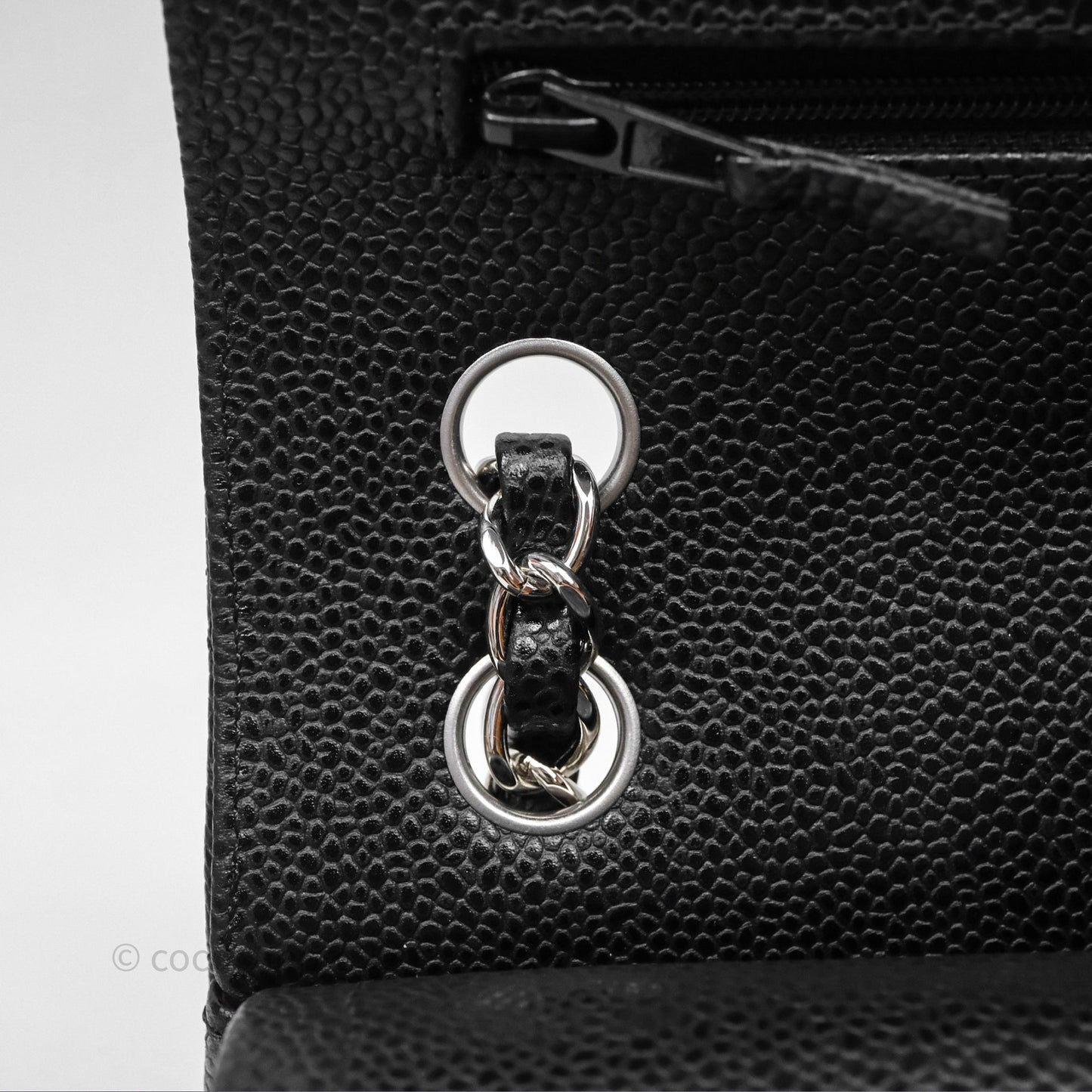 Chanel Small Classic Flap Quilted Black Caviar Silver Hardware
