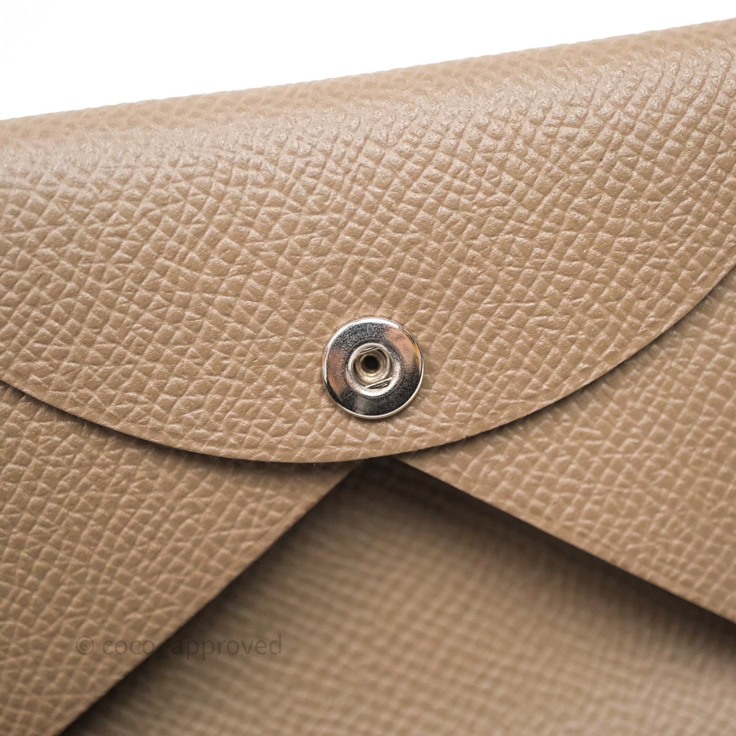 Hermès Calvi Card Holder Etoupe Epsom