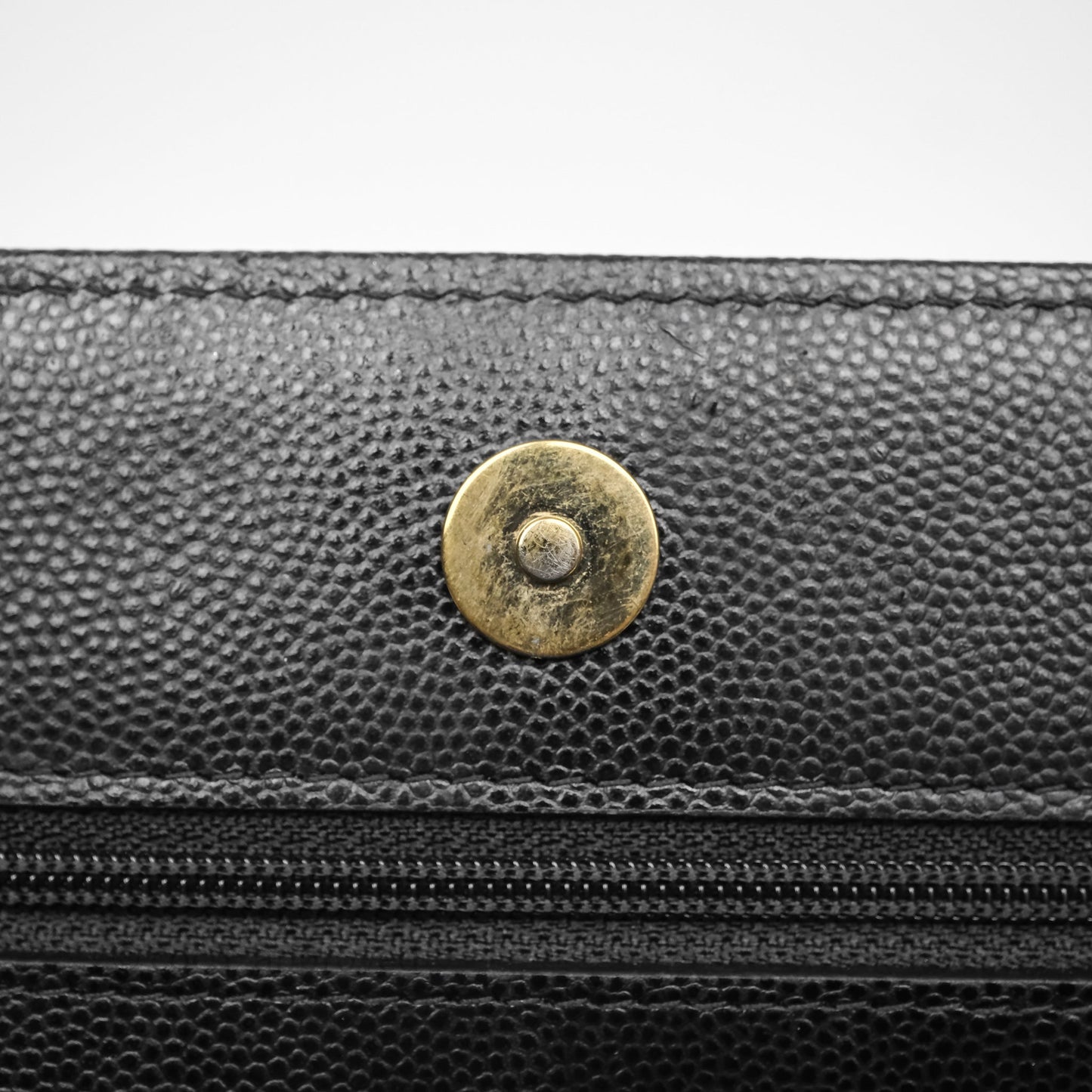 Chanel Quilted WOC with Charms Black Caviar Gold Hardware