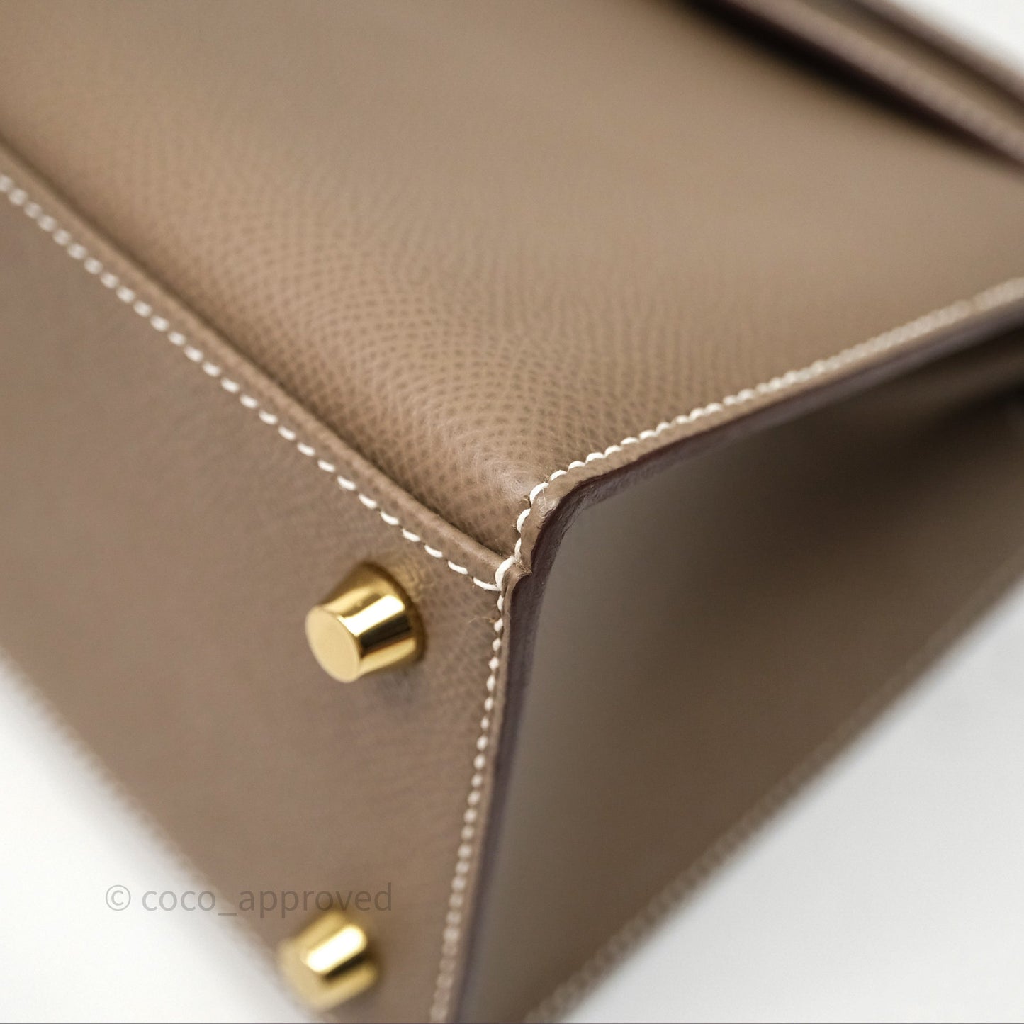 Hermès Kelly 25 Sellier Etoupe 18 Epsom Gold Hardware
