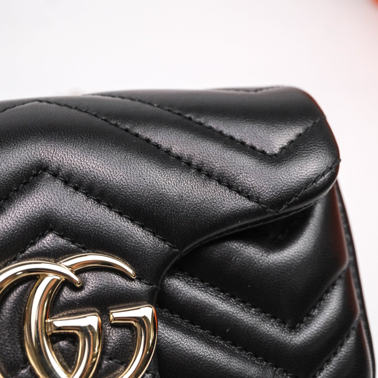 Gucci GG Marmont Super Mini Black Shoulder Bag