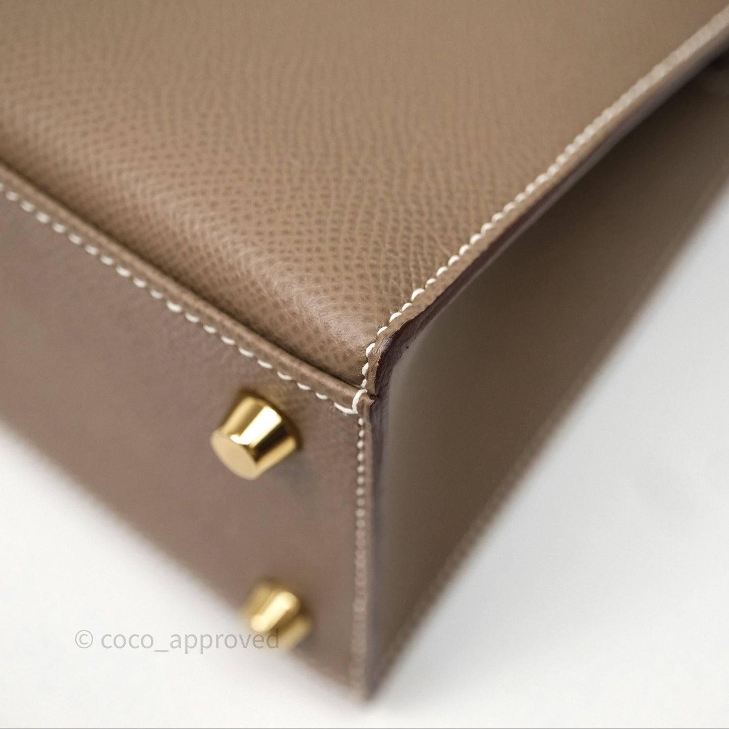 Hermès Kelly 25 Sellier Etoupe 18 Epsom Gold Hardware