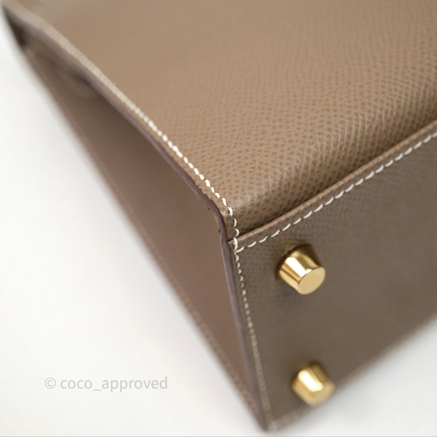 Hermès Kelly 25 Sellier Etoupe 18 Epsom Gold Hardware