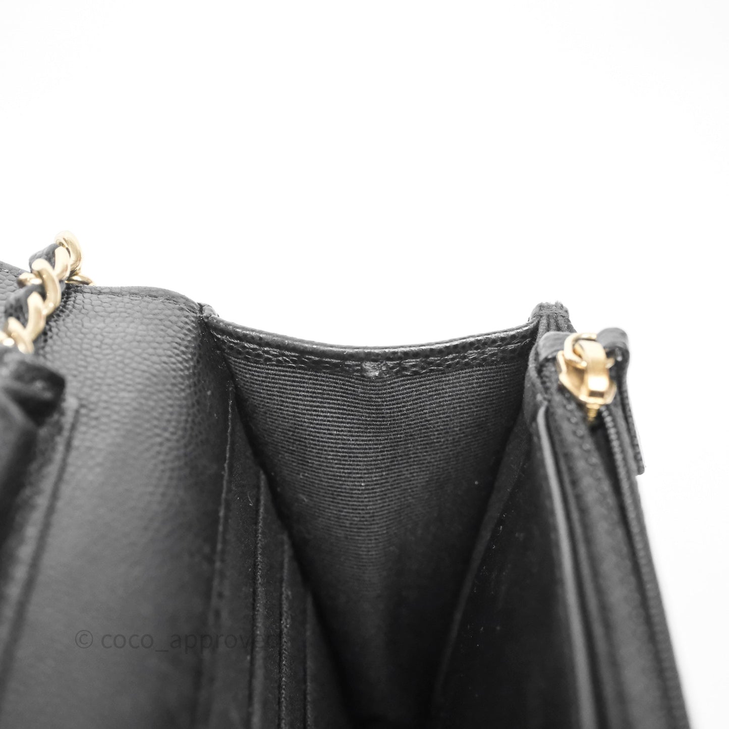 Chanel Quilted WOC with Charms Black Caviar Gold Hardware
