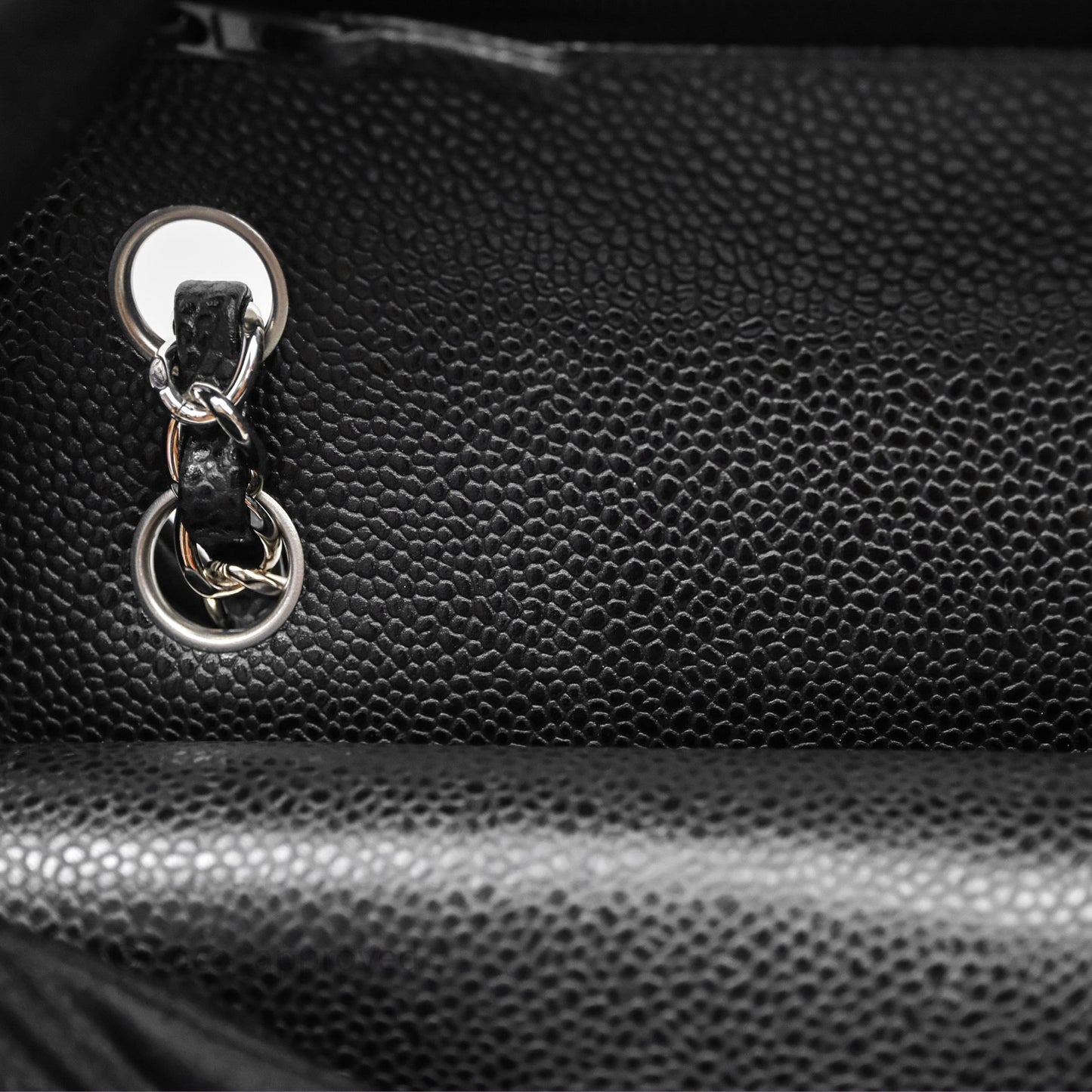 Chanel Small Classic Flap Quilted Black Caviar Silver Hardware