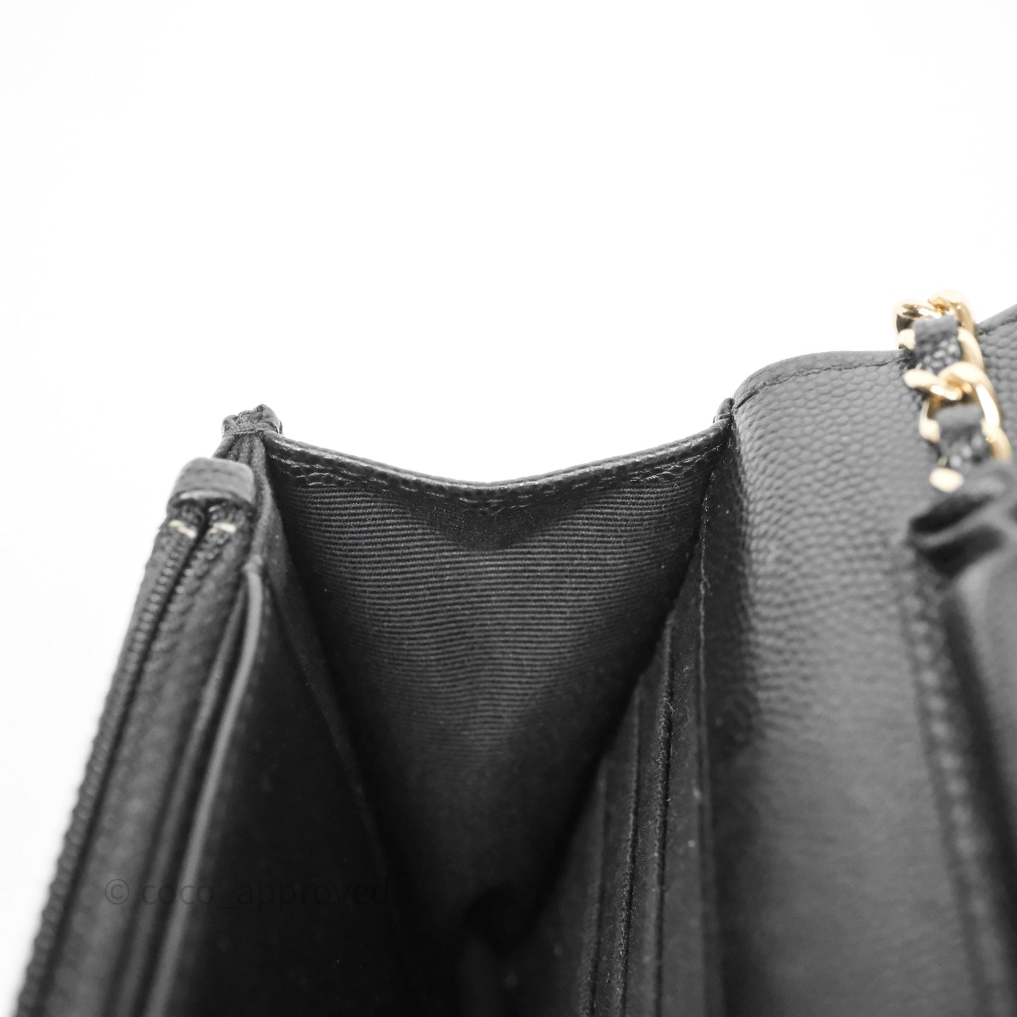 Chanel Quilted WOC with Charms Black Caviar Gold Hardware